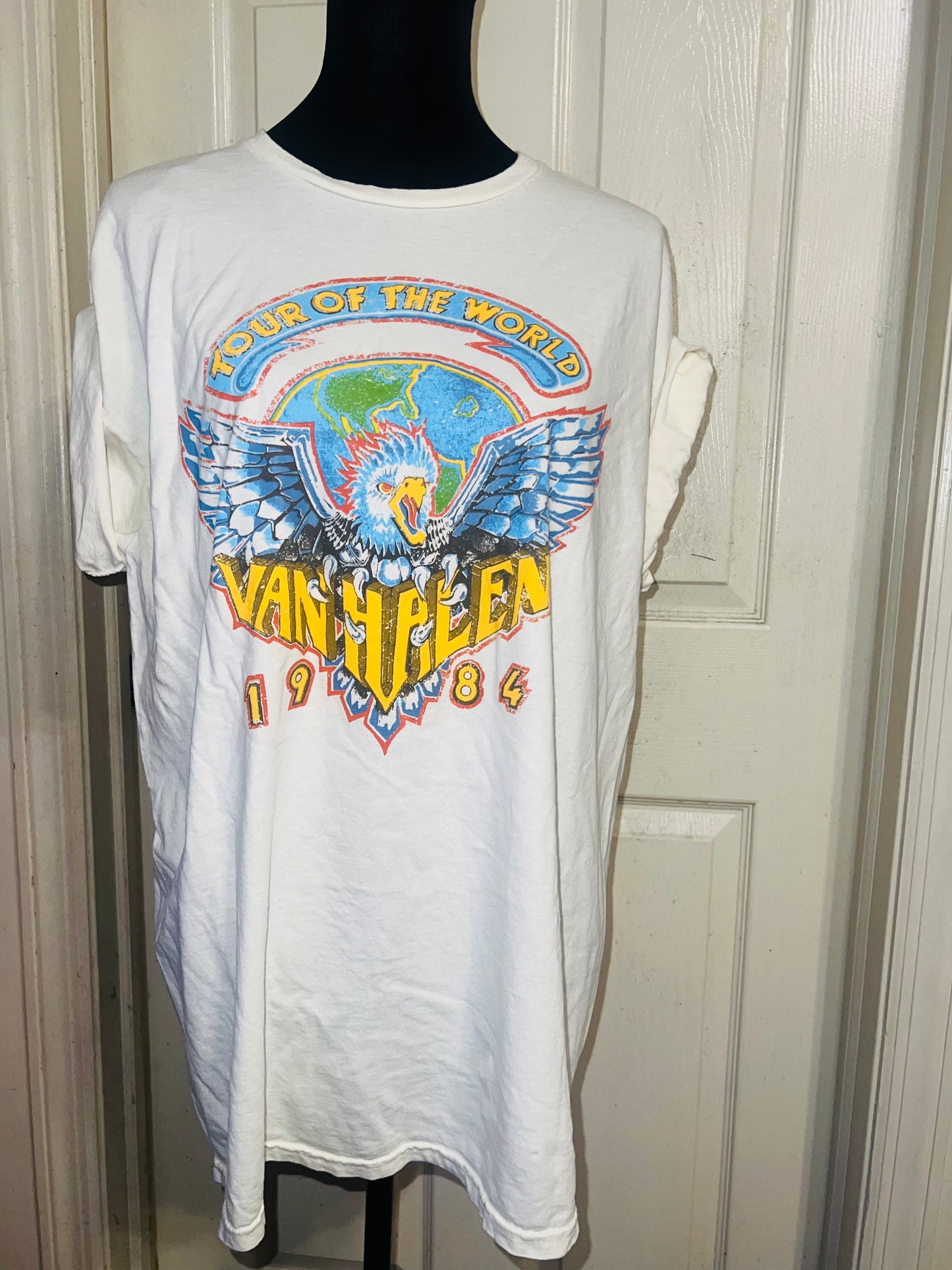 Van Halen Double Sided Oversized Distressed Tee