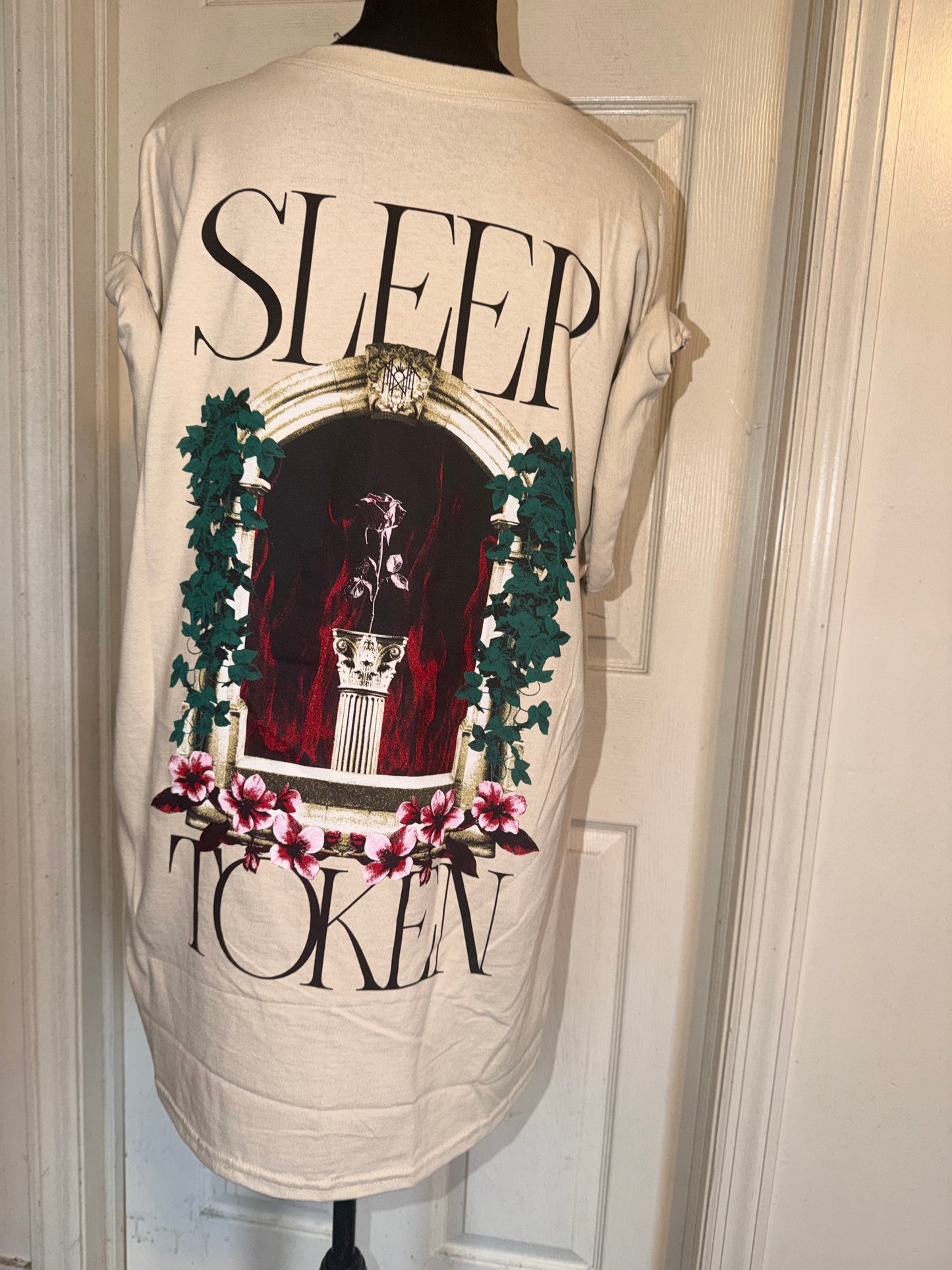 Sleep Token Double Sided Oversized Distressed Tee