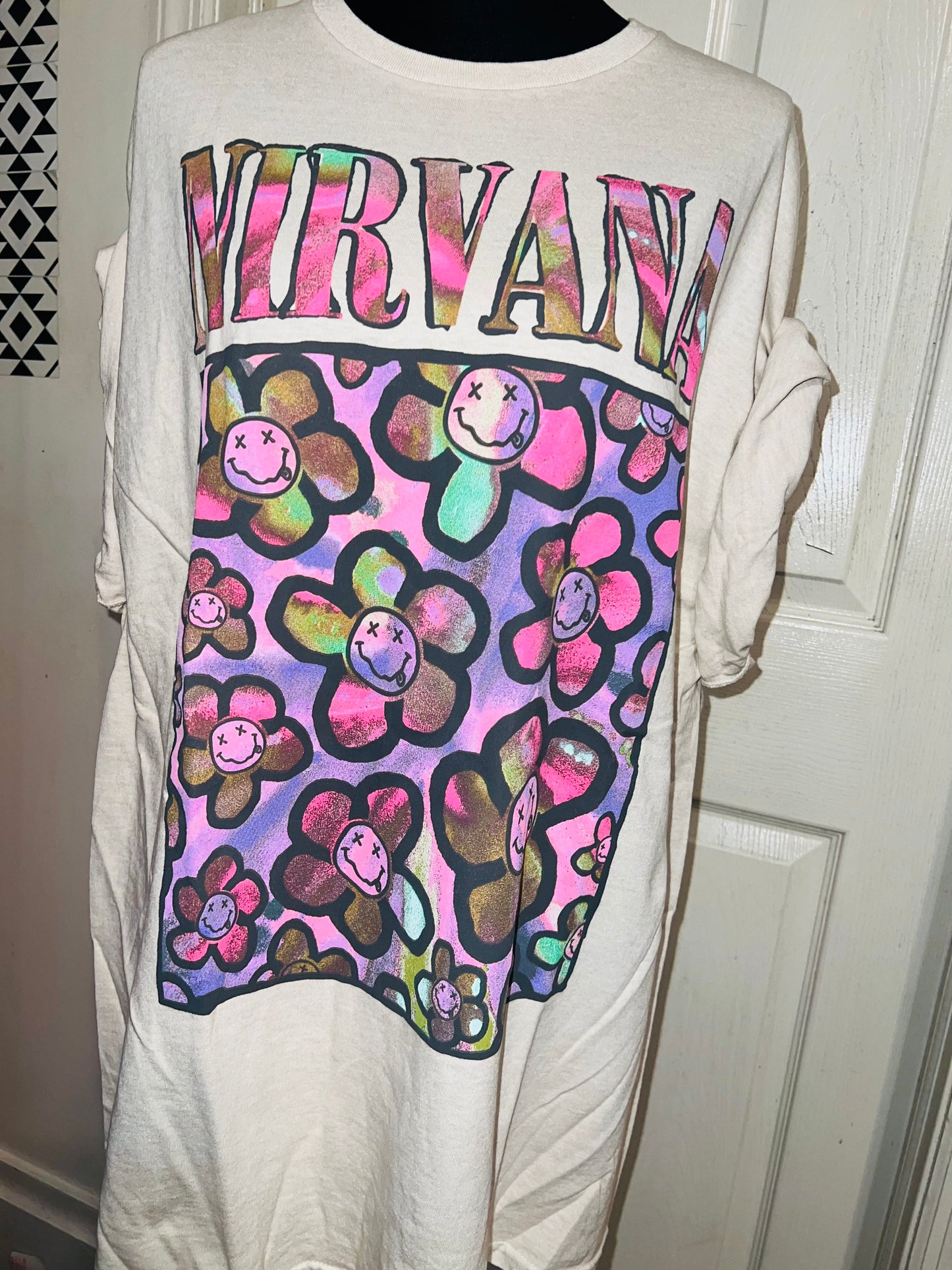 Nirvana Oversized Distressed Tee