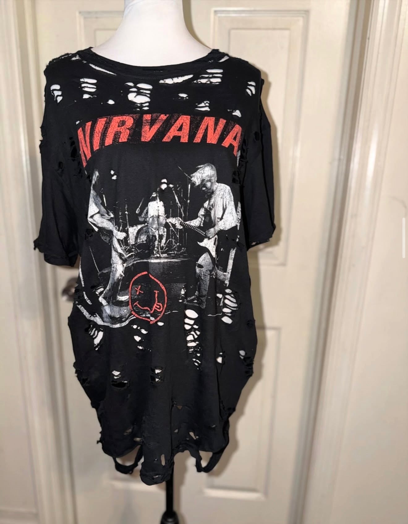 Nirvana Oversized Distressed Tee