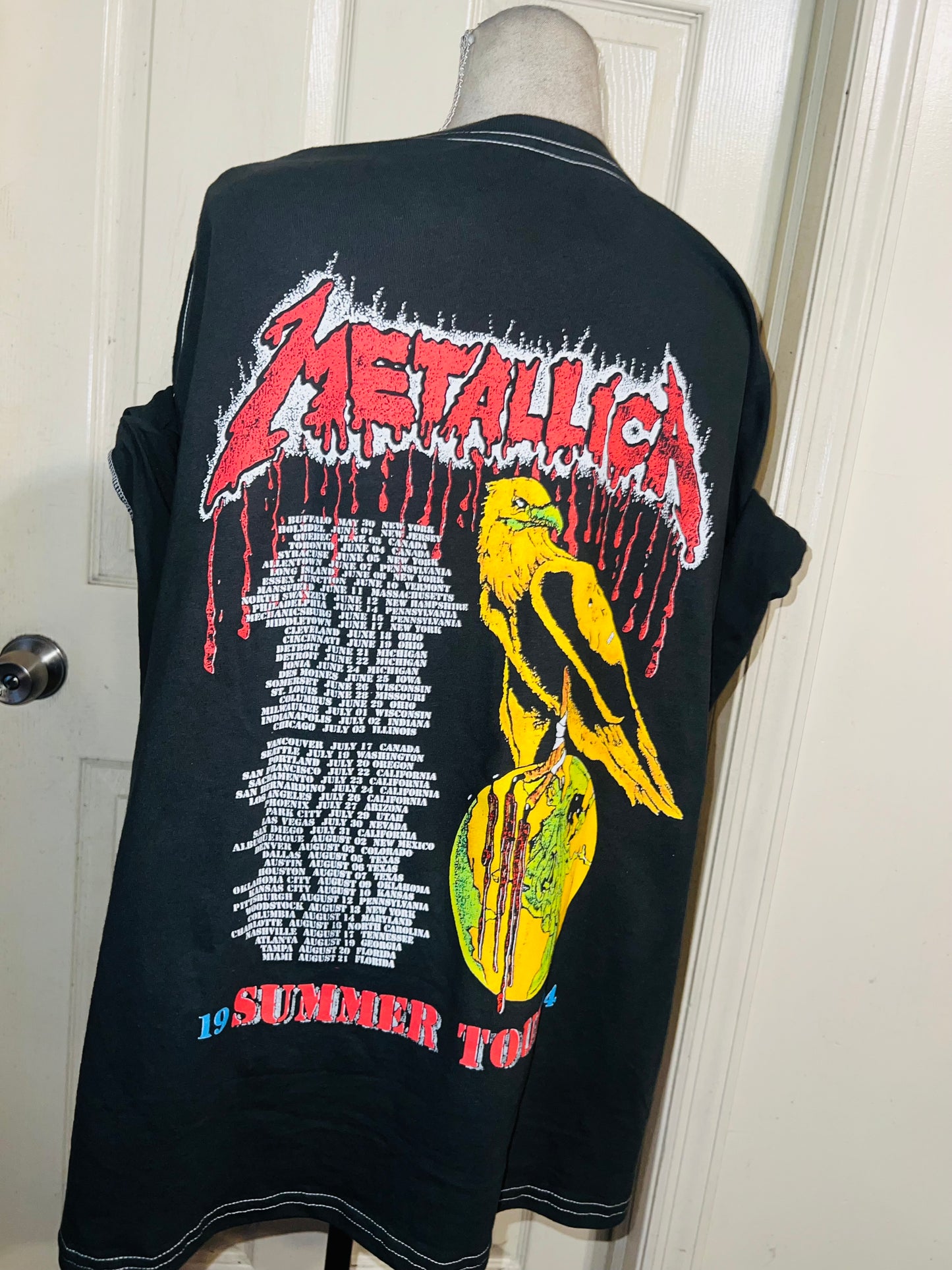 Metallica Double Sided Oversized Distressed Tee