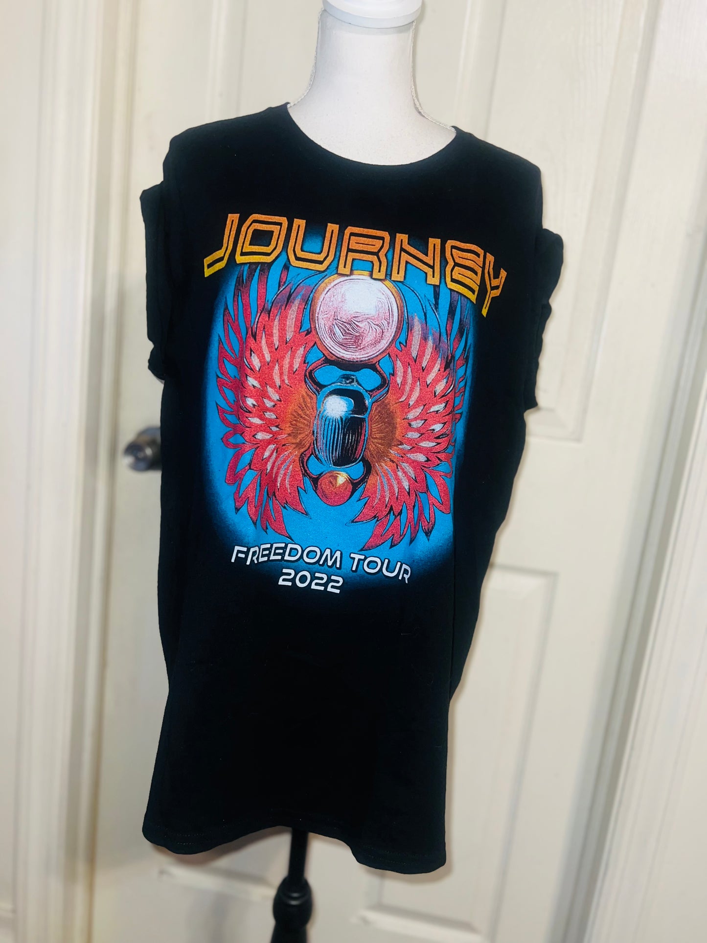 Journey (ft. Toto & Billy Idol) Oversized Distressed Tee