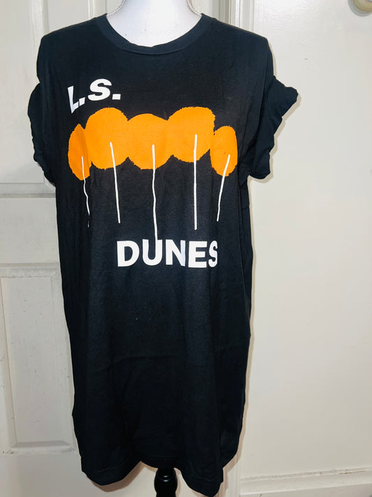 L.S. Dunes Oversized Distressed Tee