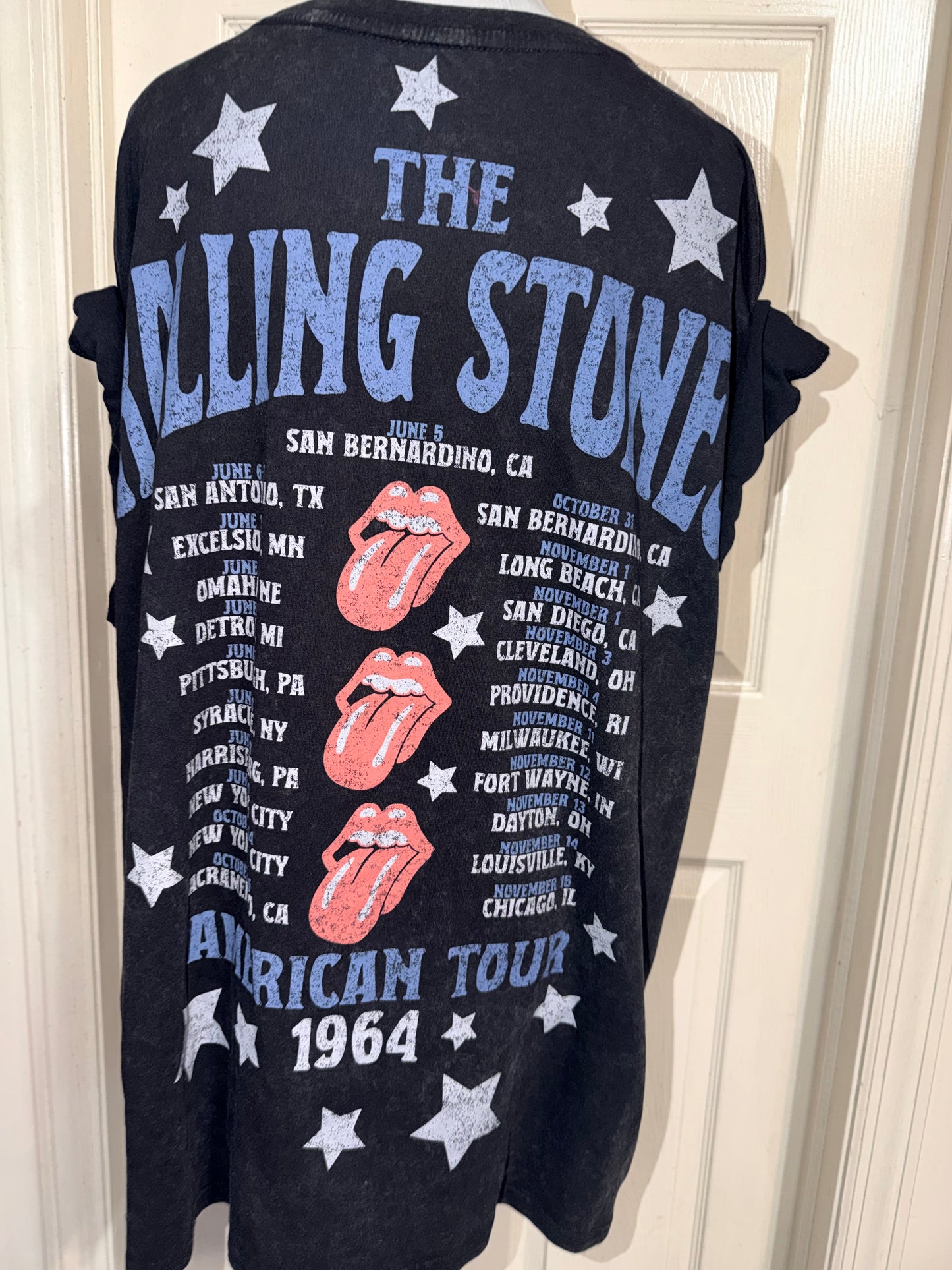 The Rolling Stones Double Sided Oversized Distressed Tee