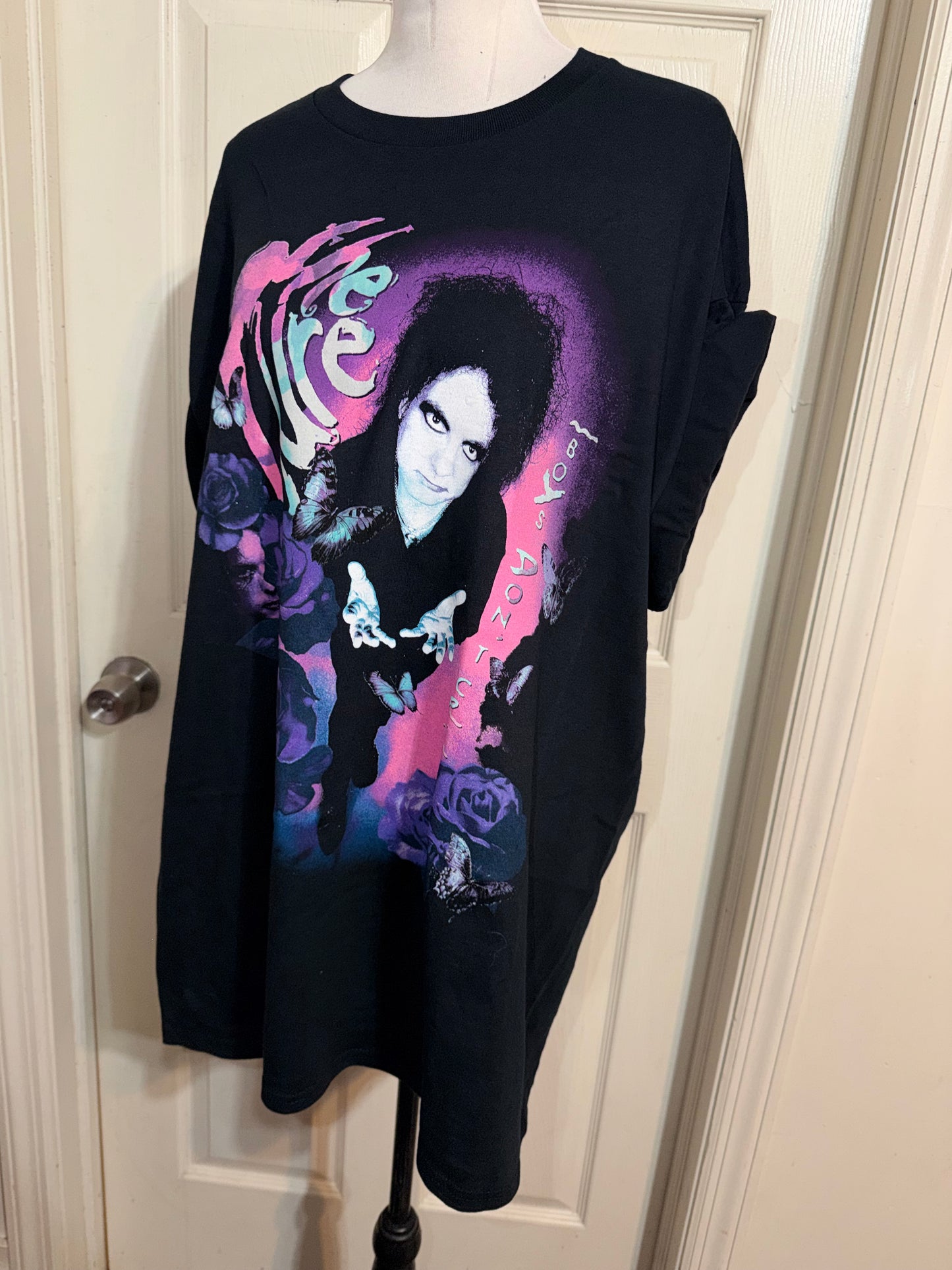 The Cure Double Sided Oversized Distressed Tee