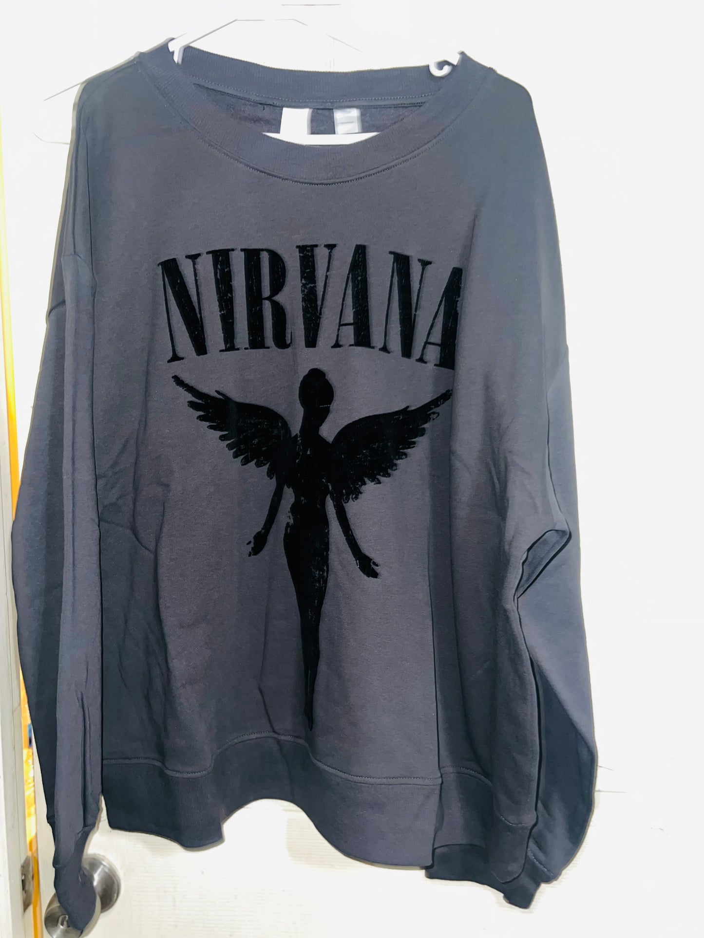 Nirvana Oversized Distressed Sweatshirt