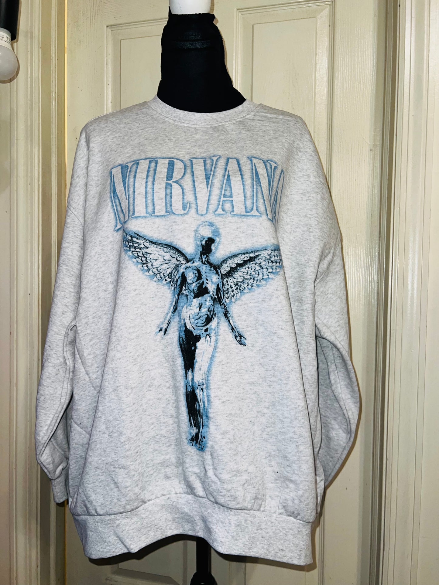 Nirvana Oversized Distressed Sweatshirt