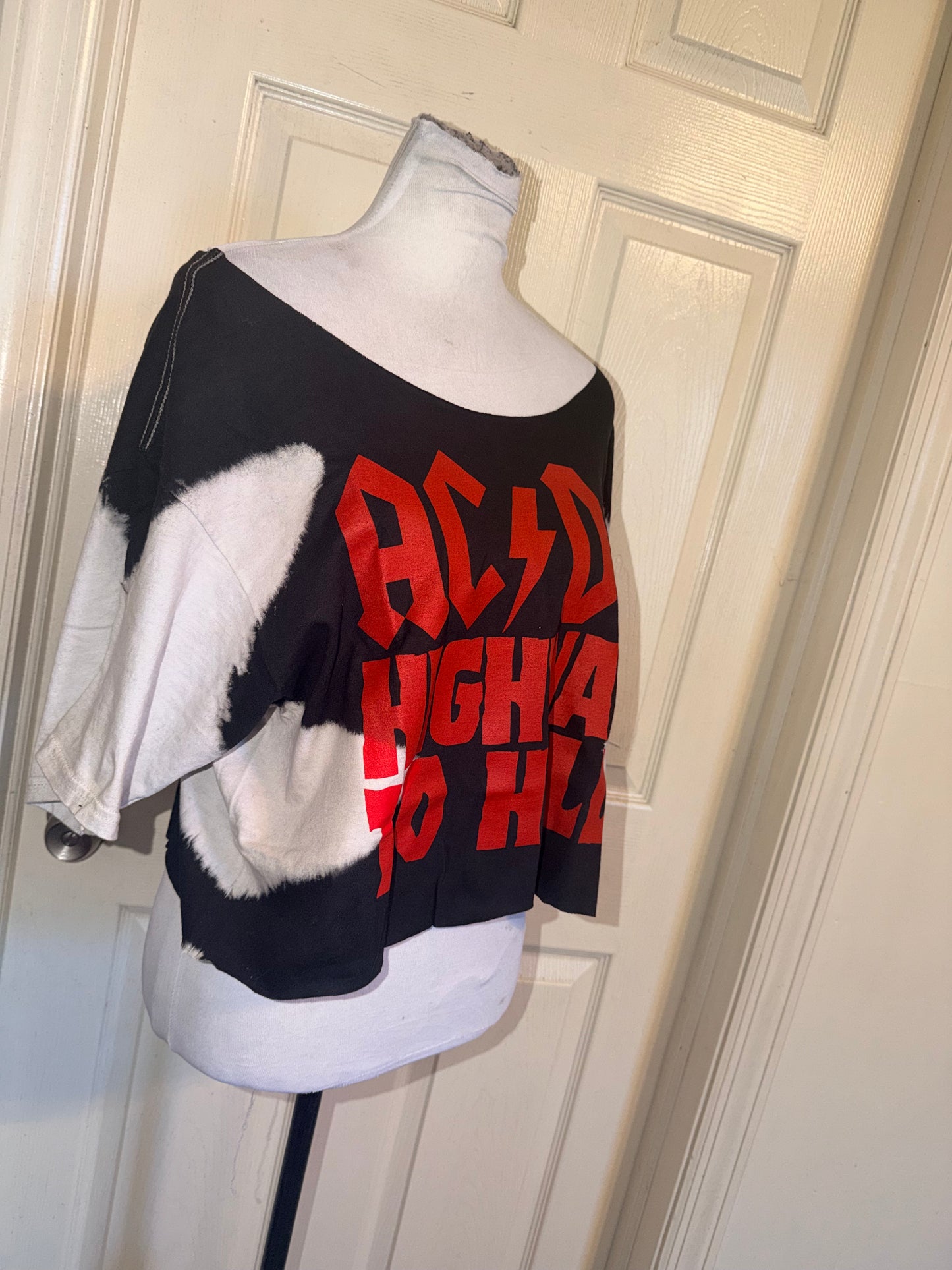AC/DC Oversized OFTS Distressed Tee