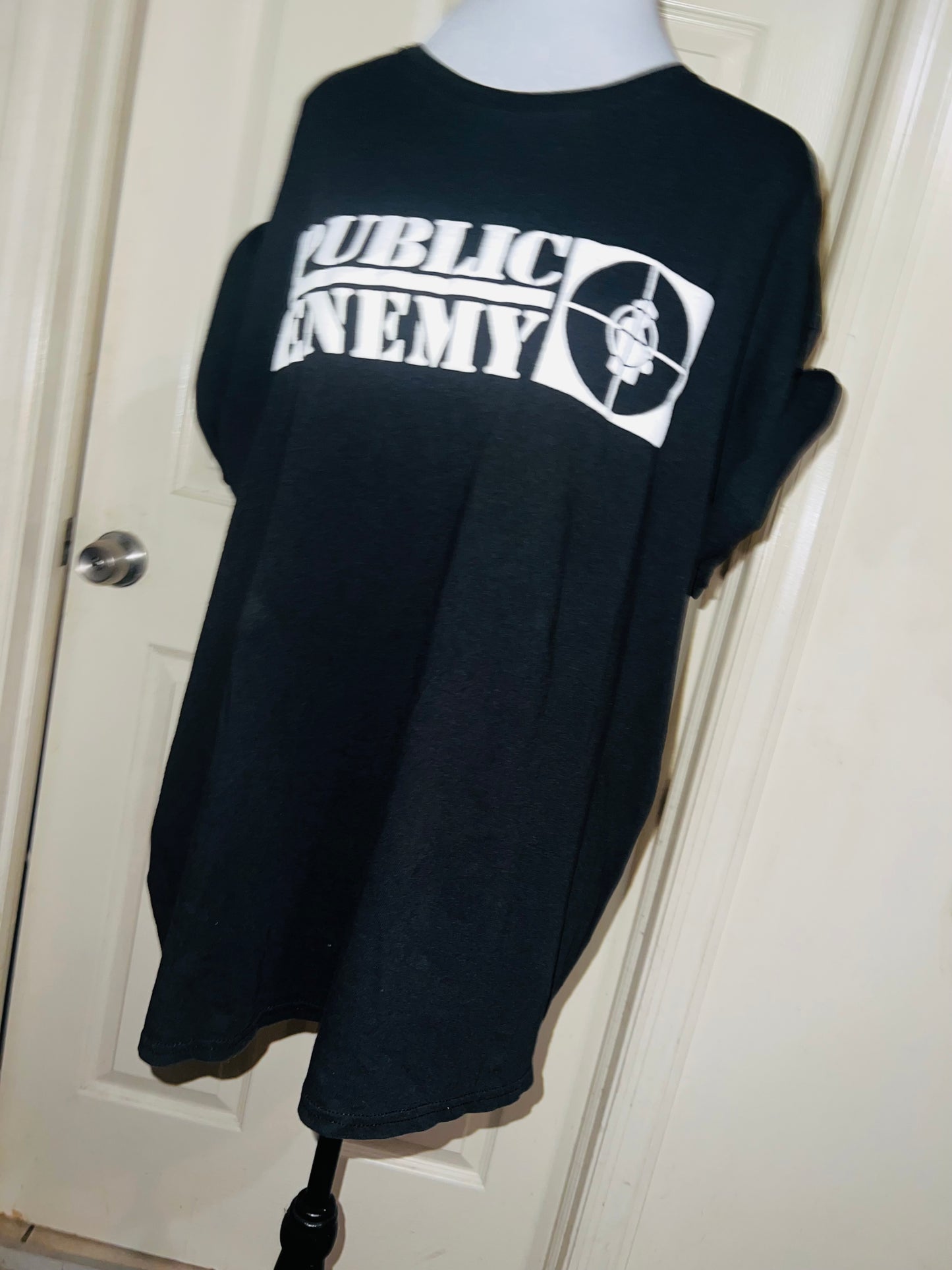 Public Enemy Oversized Double Sided Distressed Tee