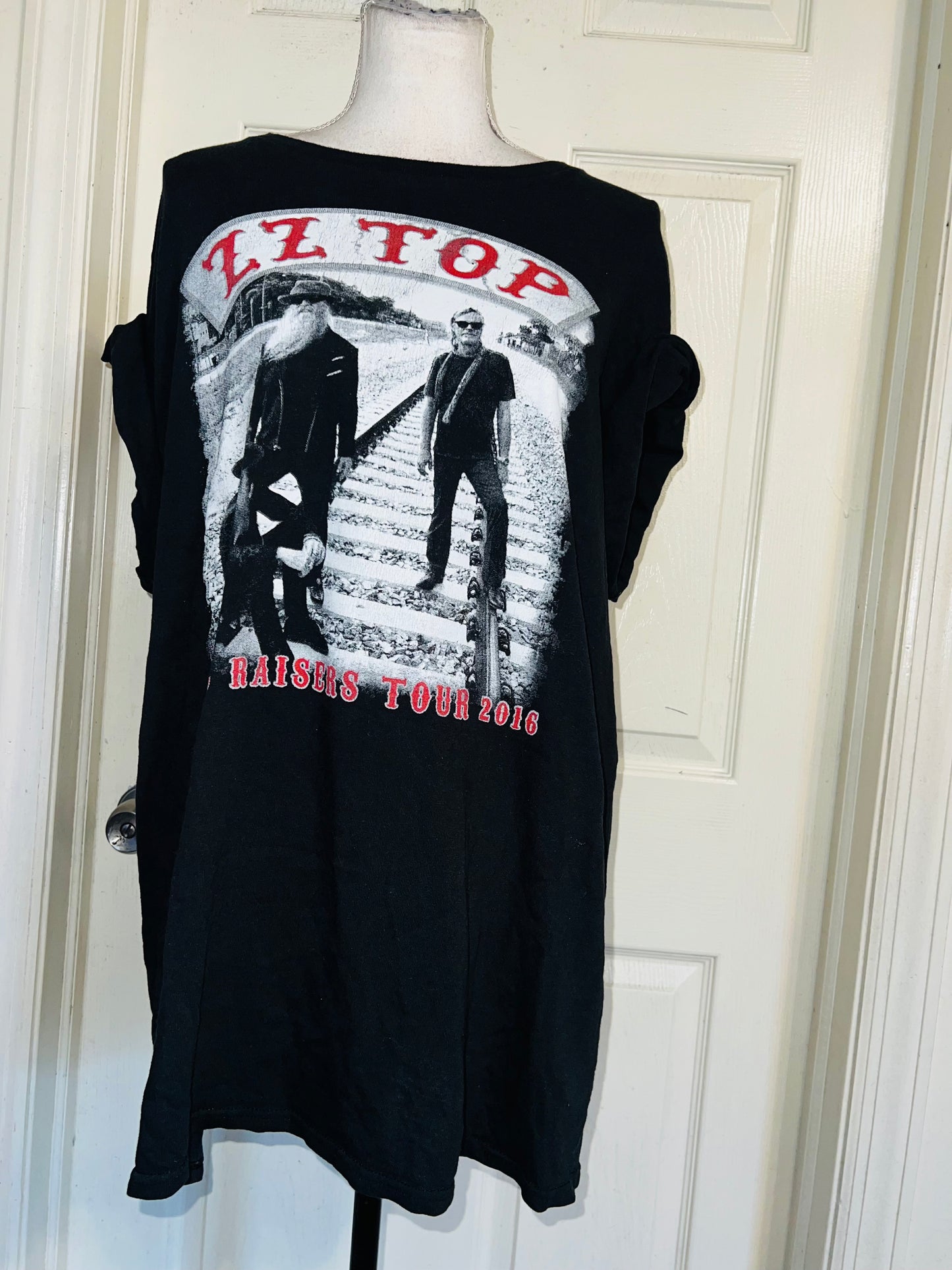 ZZ Top Double Sided Oversized Distressed Tee