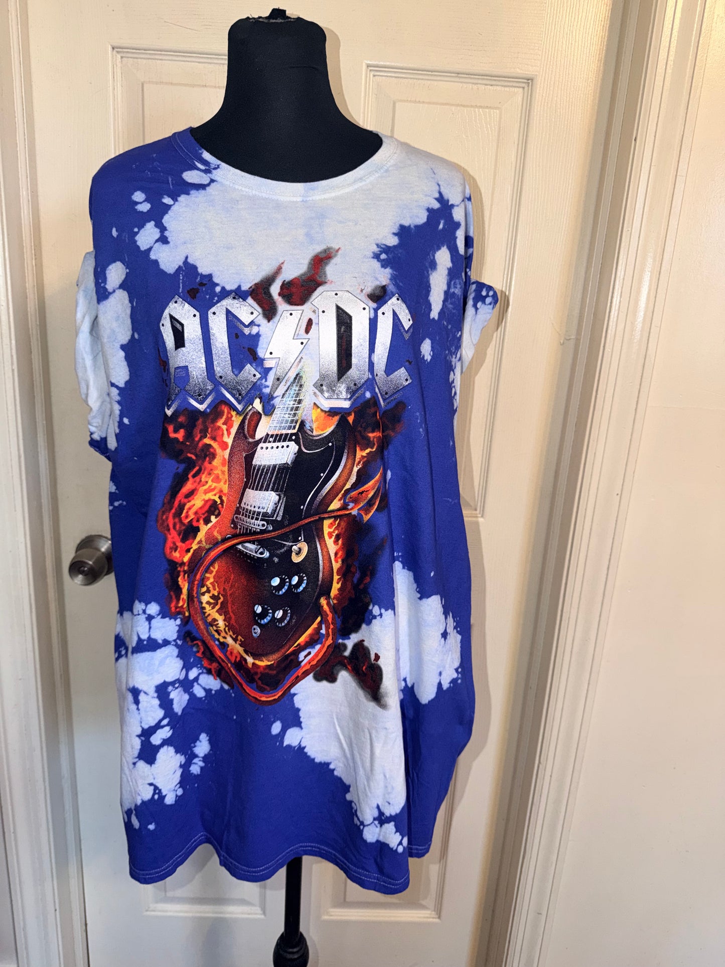 AC/DC Oversized Distressed Tee