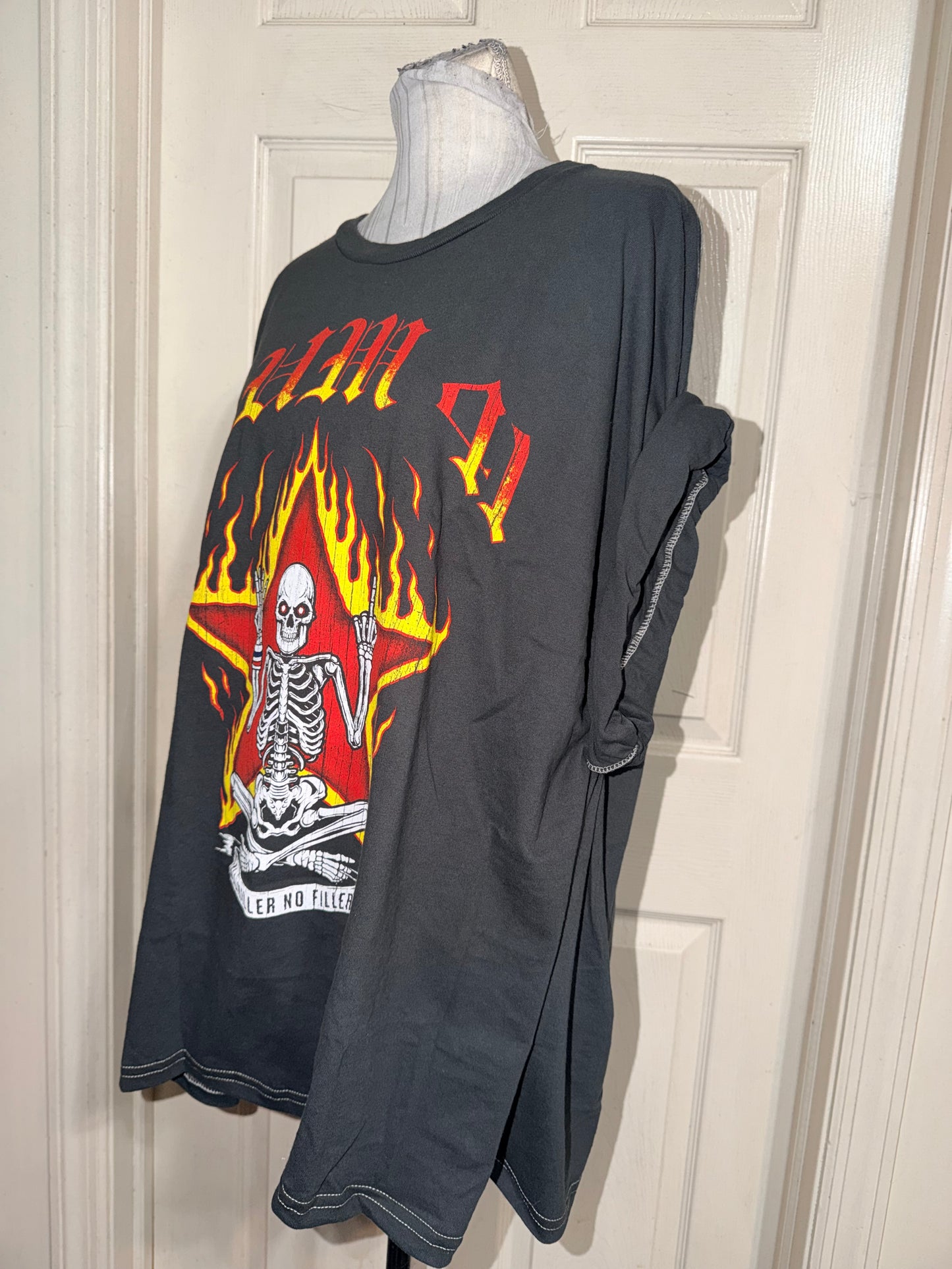 Sum 41 Double Sided Oversized Distressed Tee