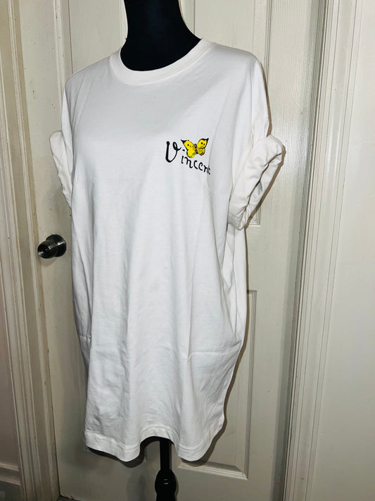 Vincent Van Gogh Double Sided Distressed Tee