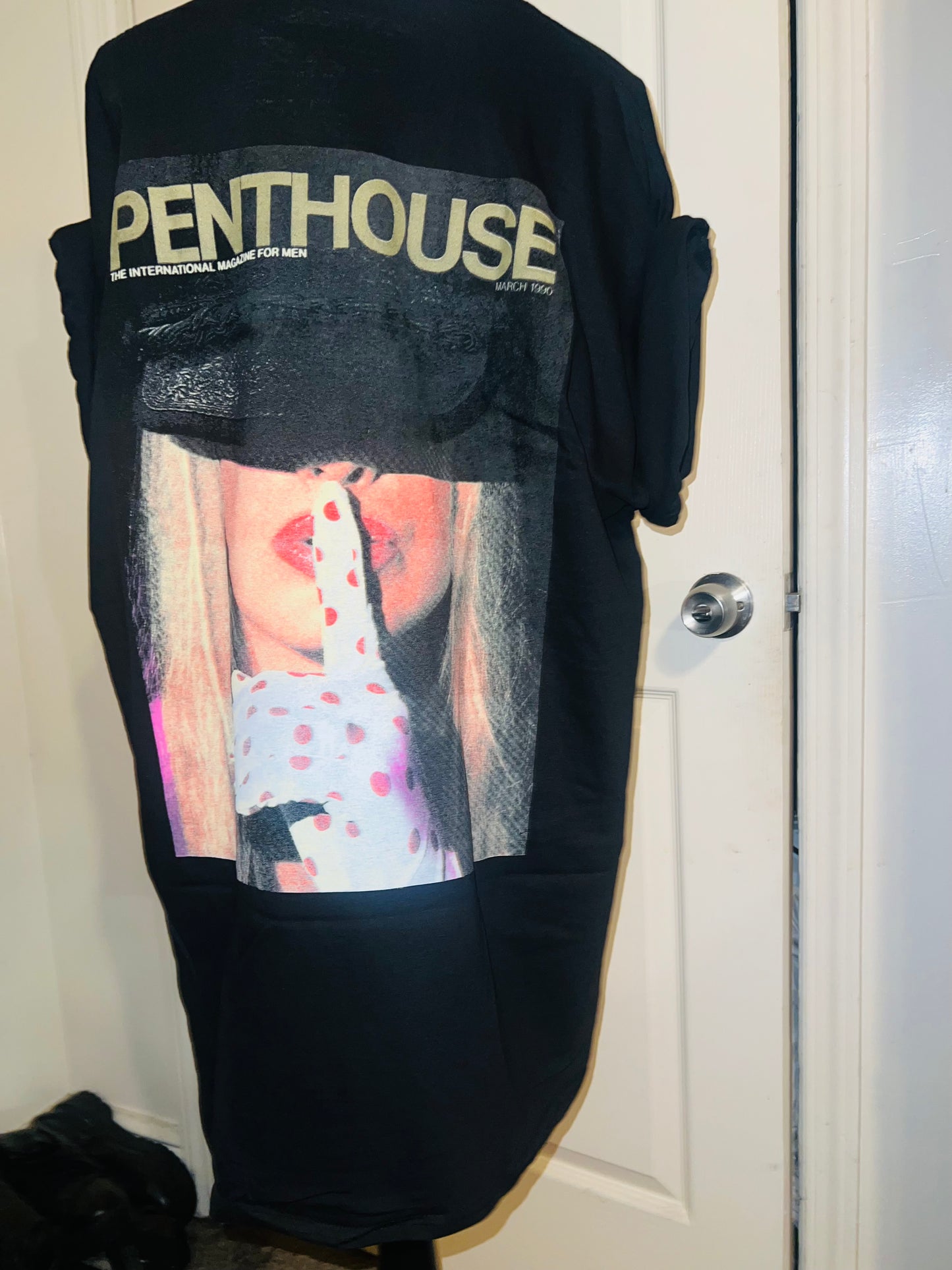 Penthouse Double Sided Oversized Distressed Tee