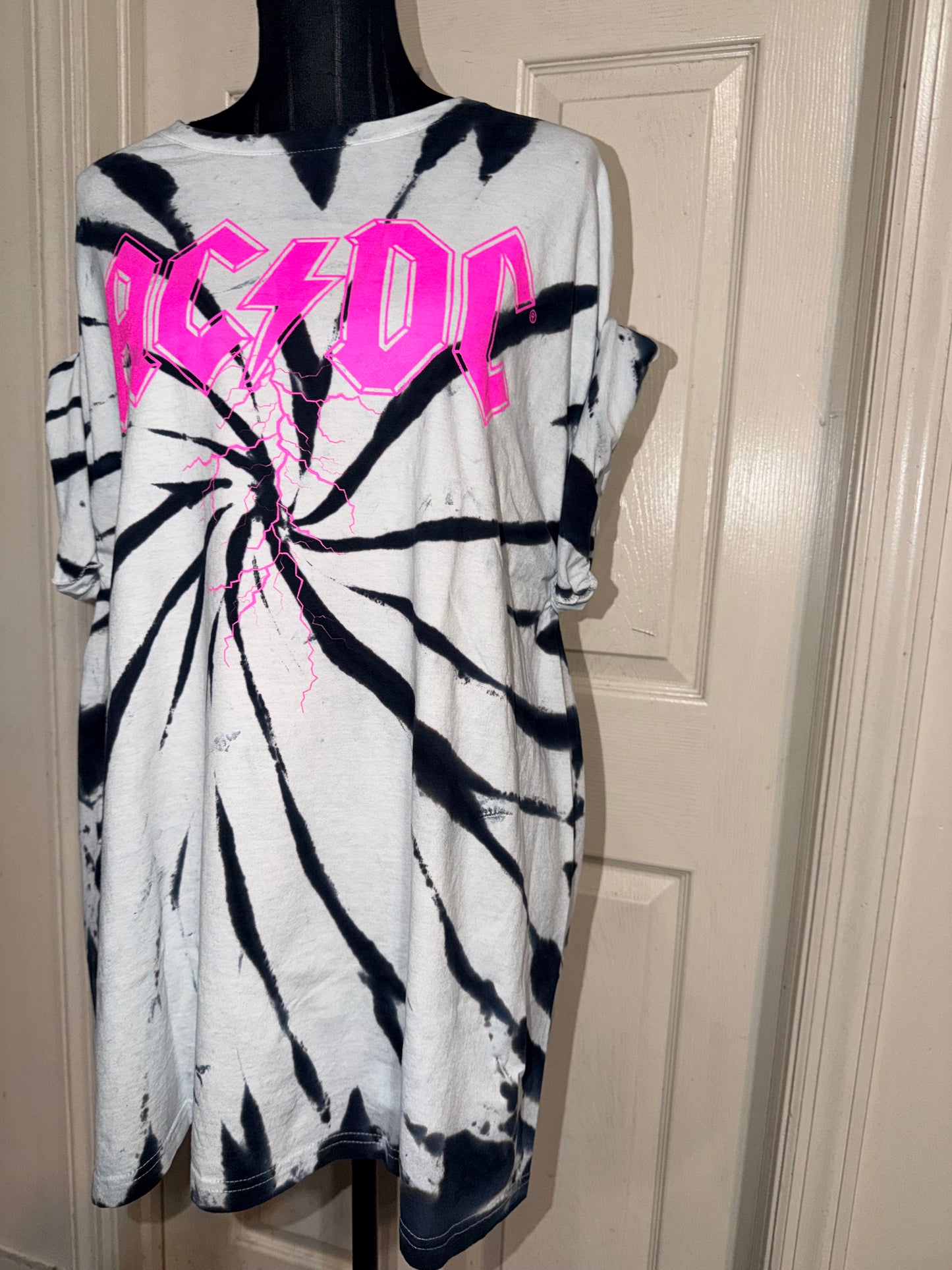 AC/DC Oversized Distressed Tee