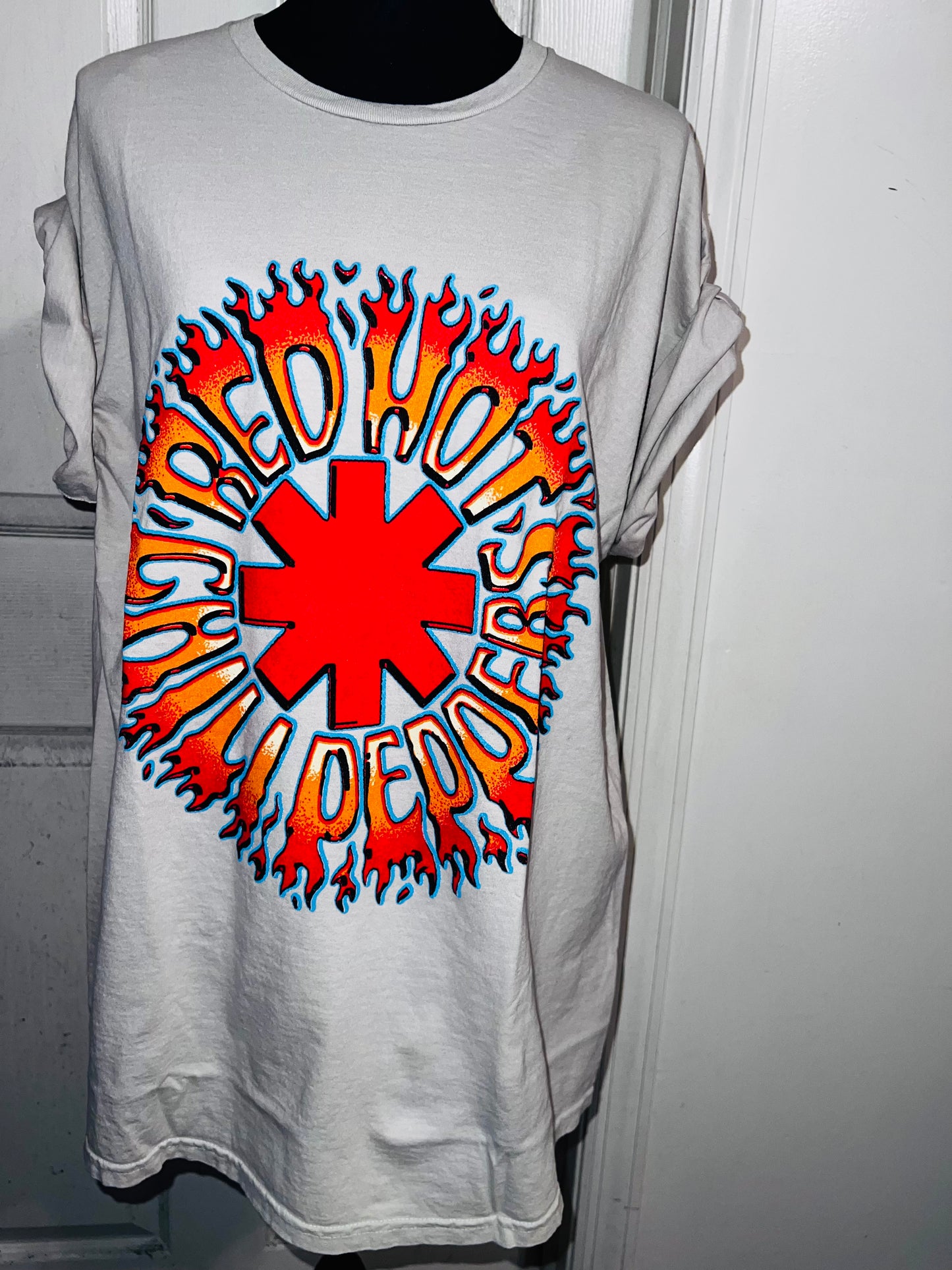 Red Hot Chili Peppers Double Sided Oversized Distressed Tee