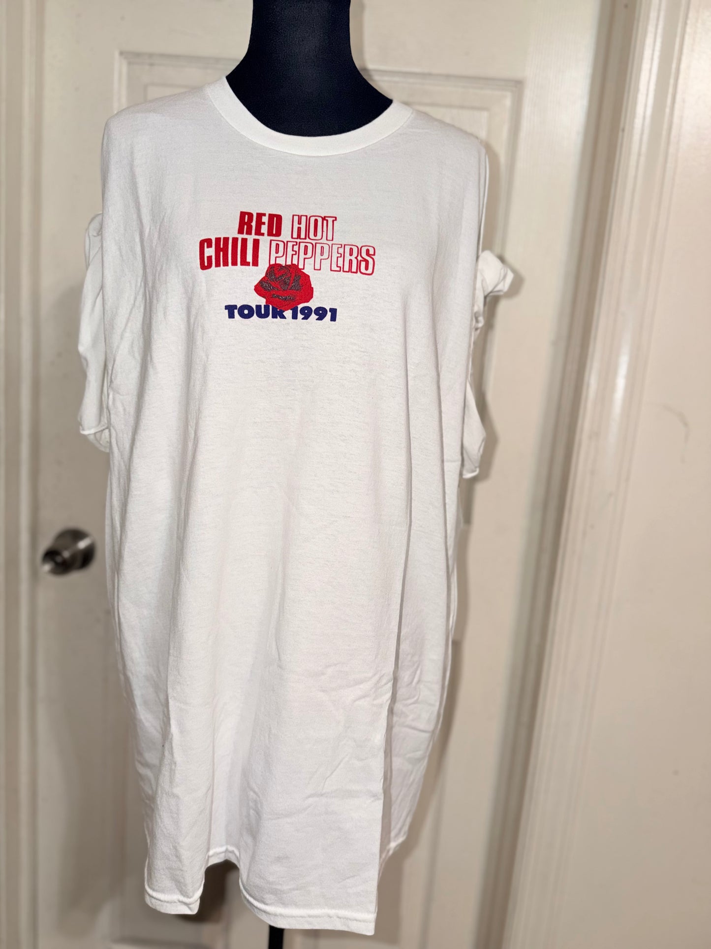Red Hot Chili Peppers Double Sided Oversized Distressed Tee