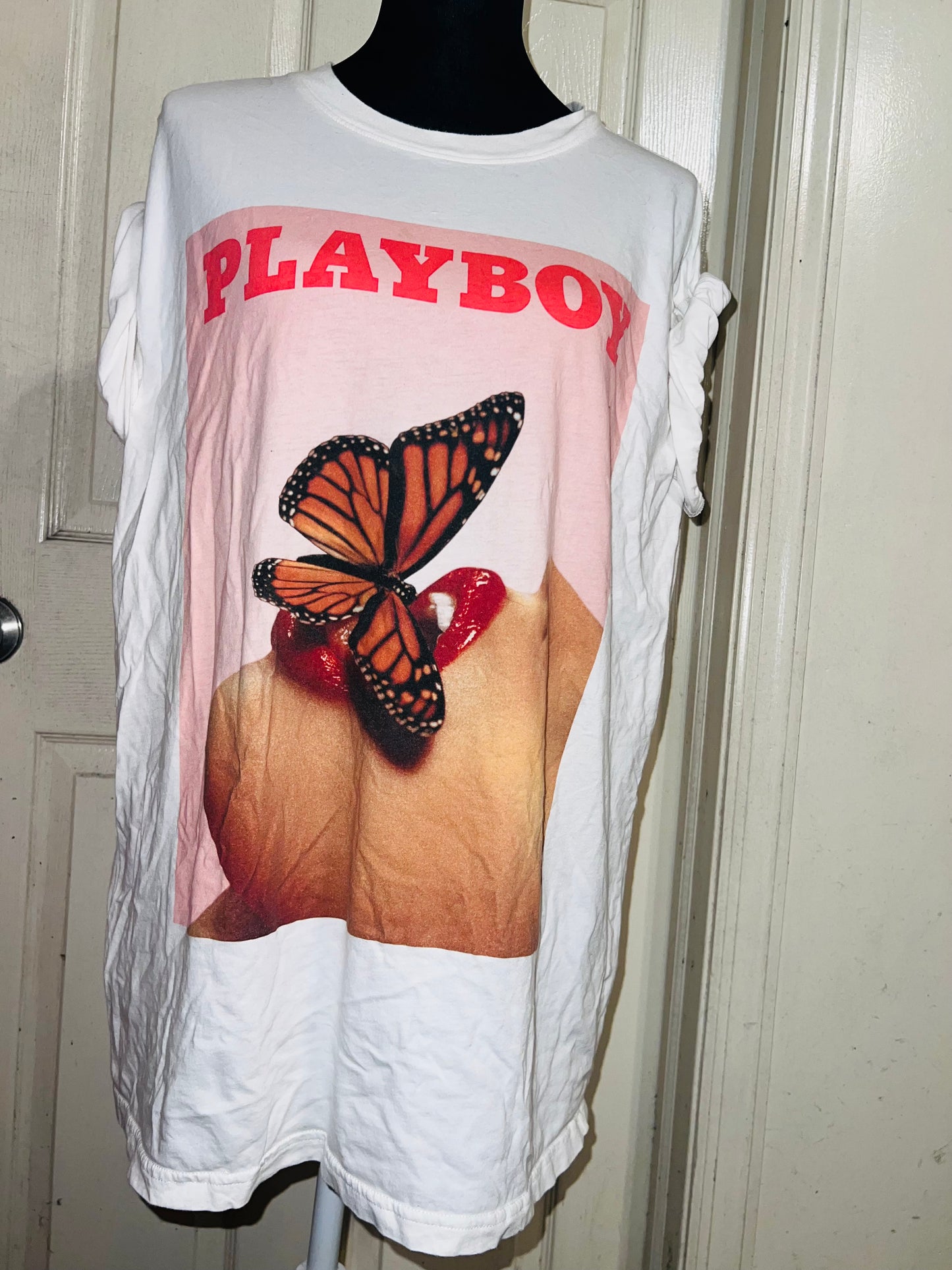 Playboy Oversized Distressed Tee