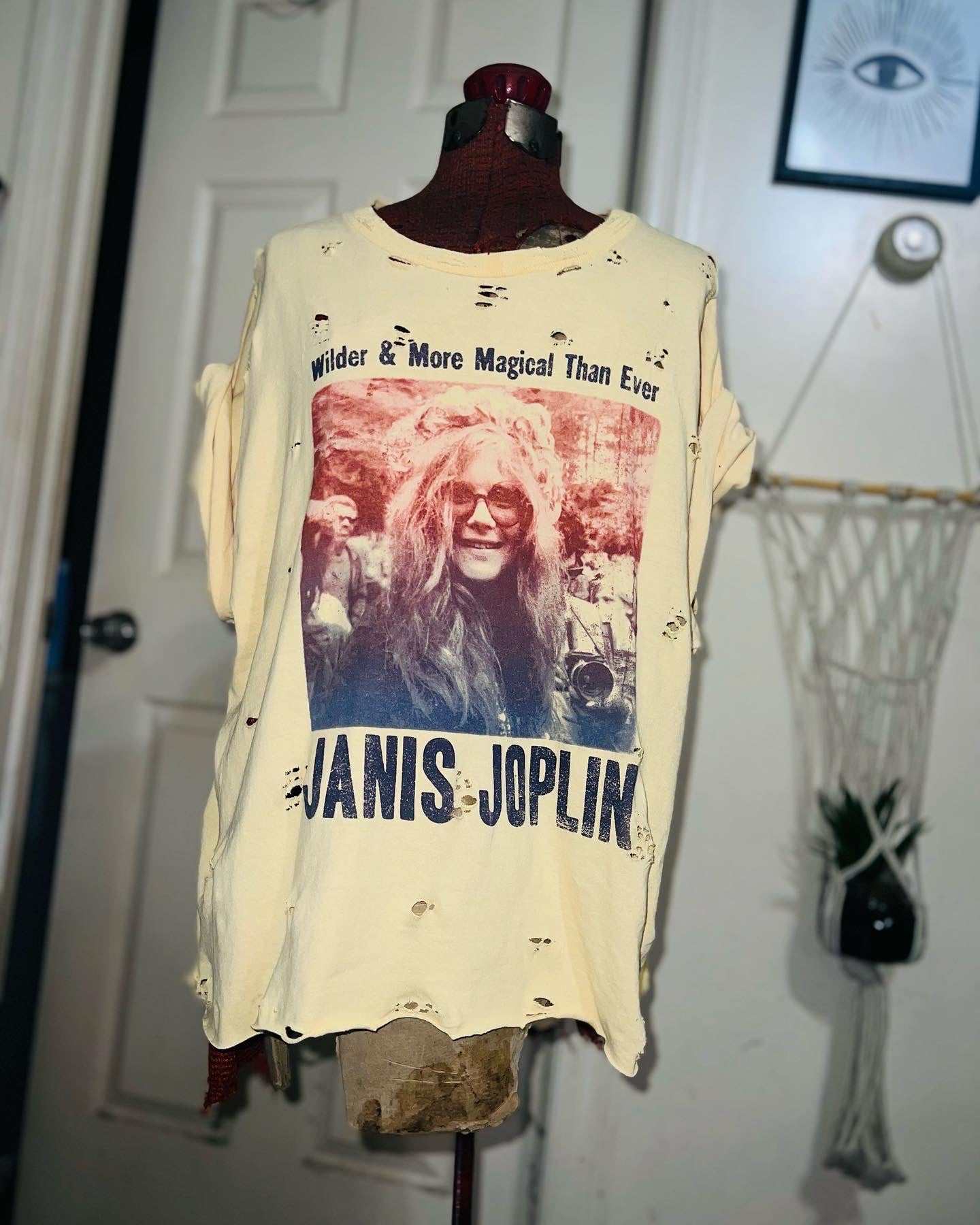 Janis Joplin Oversized Distressed Tee