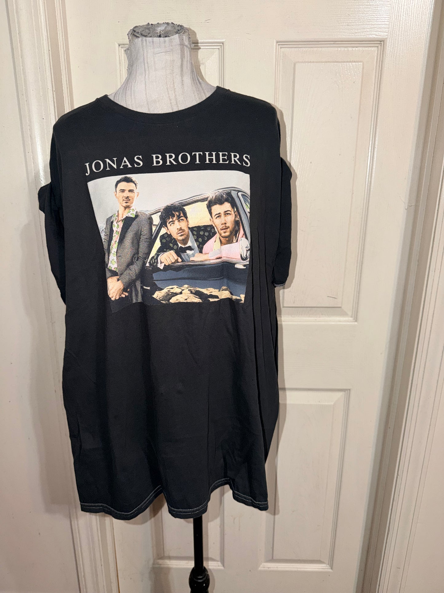 The Jonas Brothers Oversized Distressed Tee
