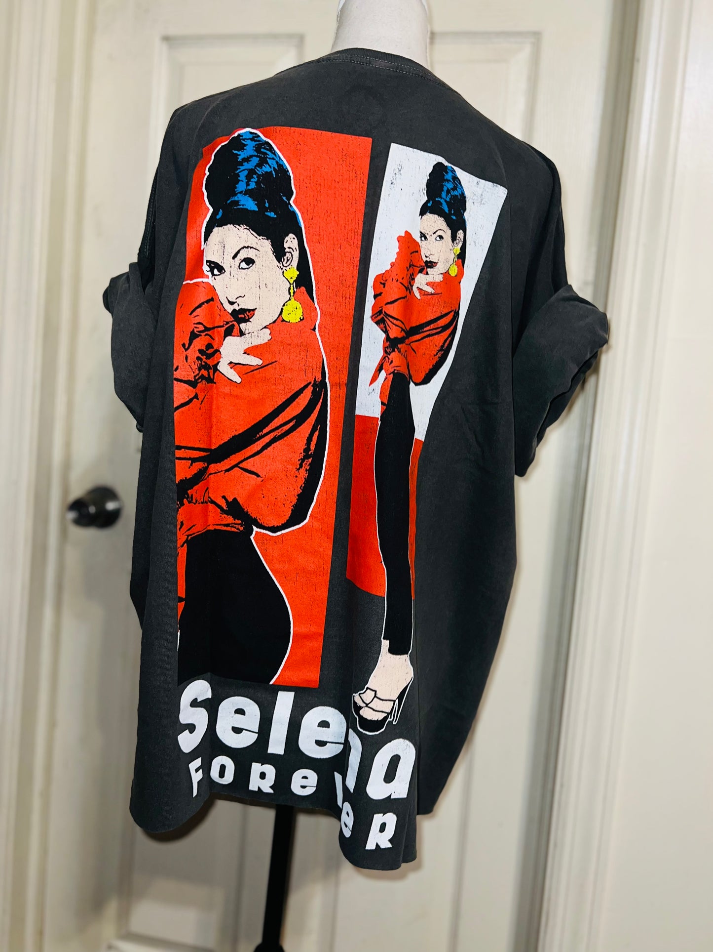 Selena Double Sided Oversized Distressed Tee