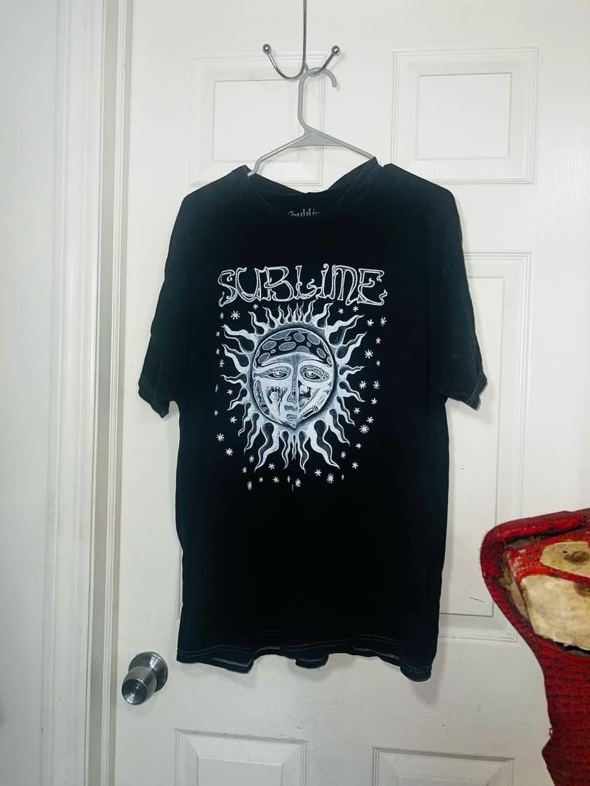 Sublime Acid Wash Oversized Distressed Tee