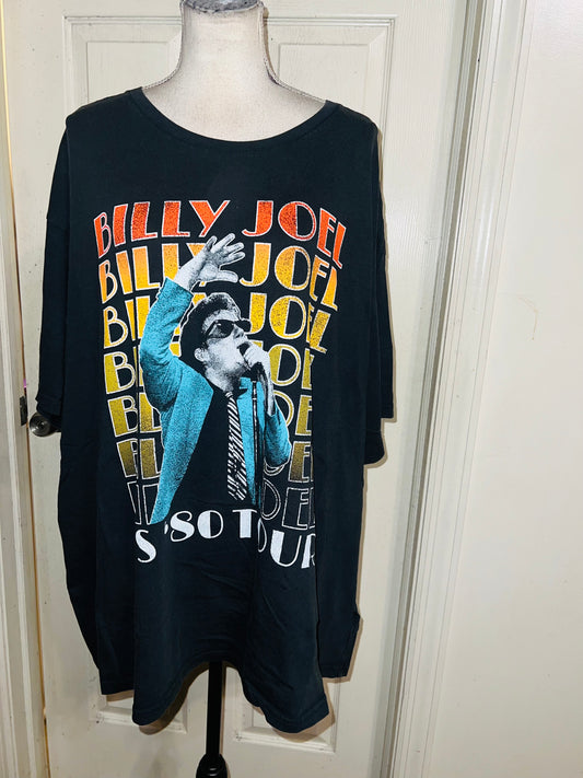 Billy Joel Double Sided Oversized Distressed Tee