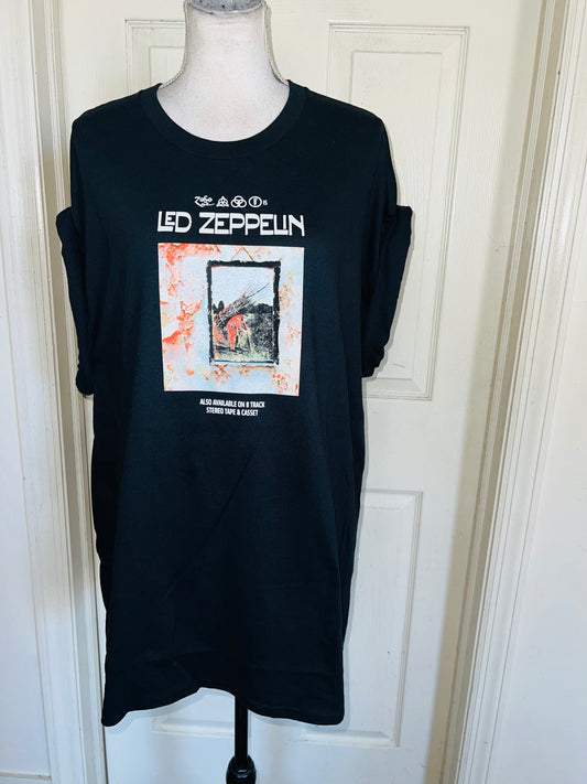 Led Zeppelin Double Sided Oversized Distressed Tee
