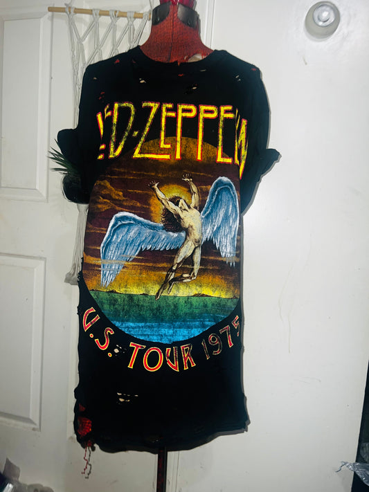 Led Zeppelin Oversized Distressed Tee