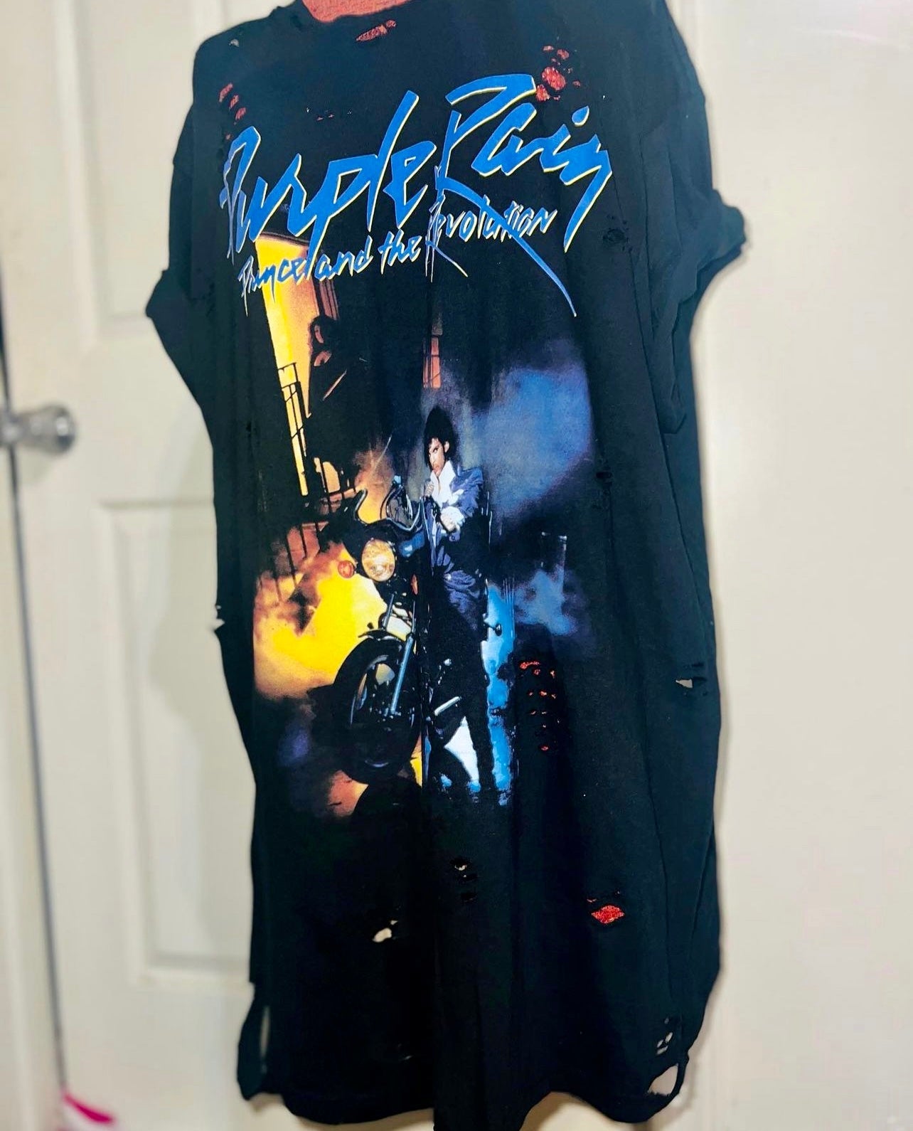 Prince “Purple Rain” Oversized Distressed Tee
