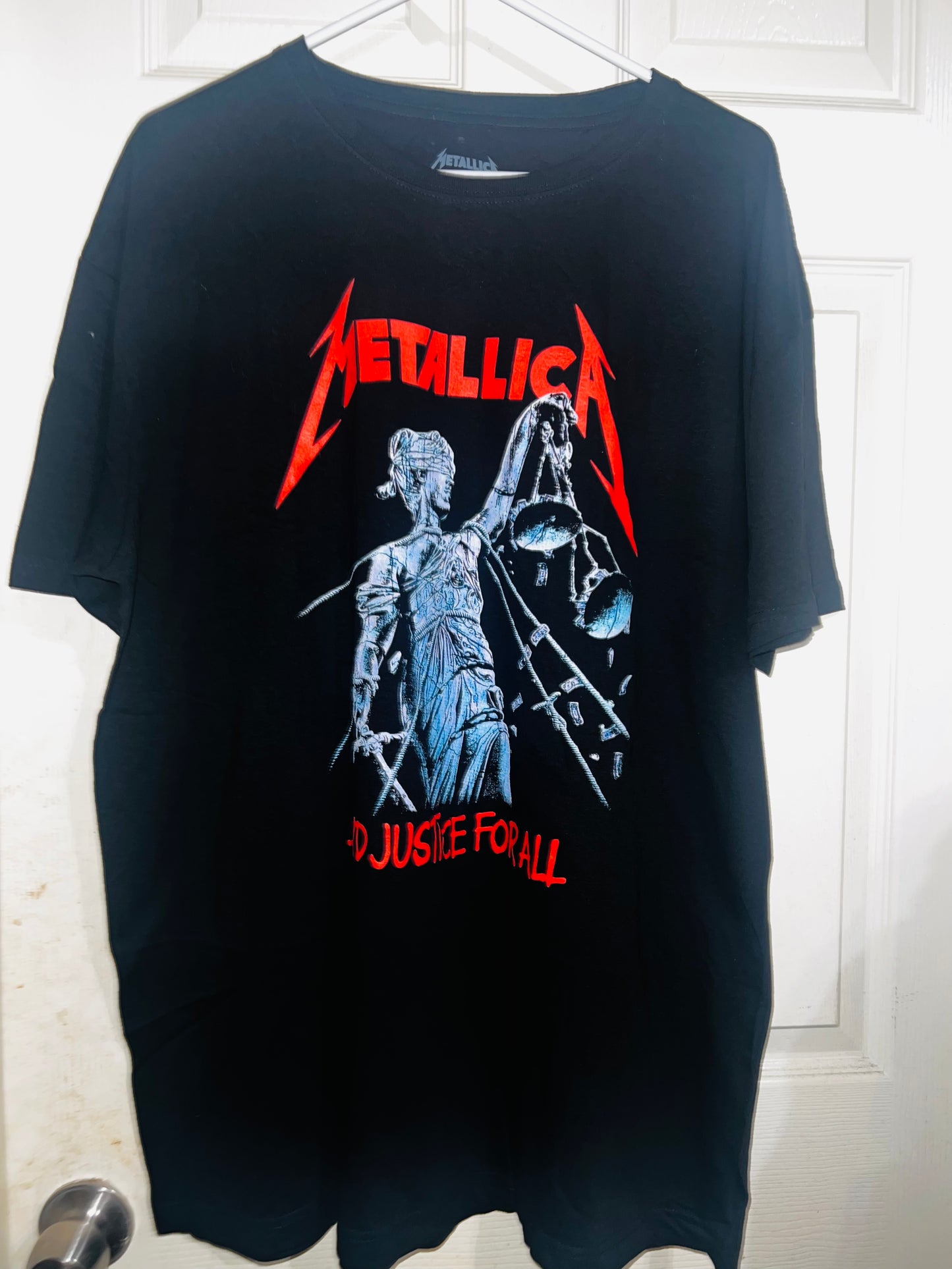 Metallica Justice Oversized Distressed Tee