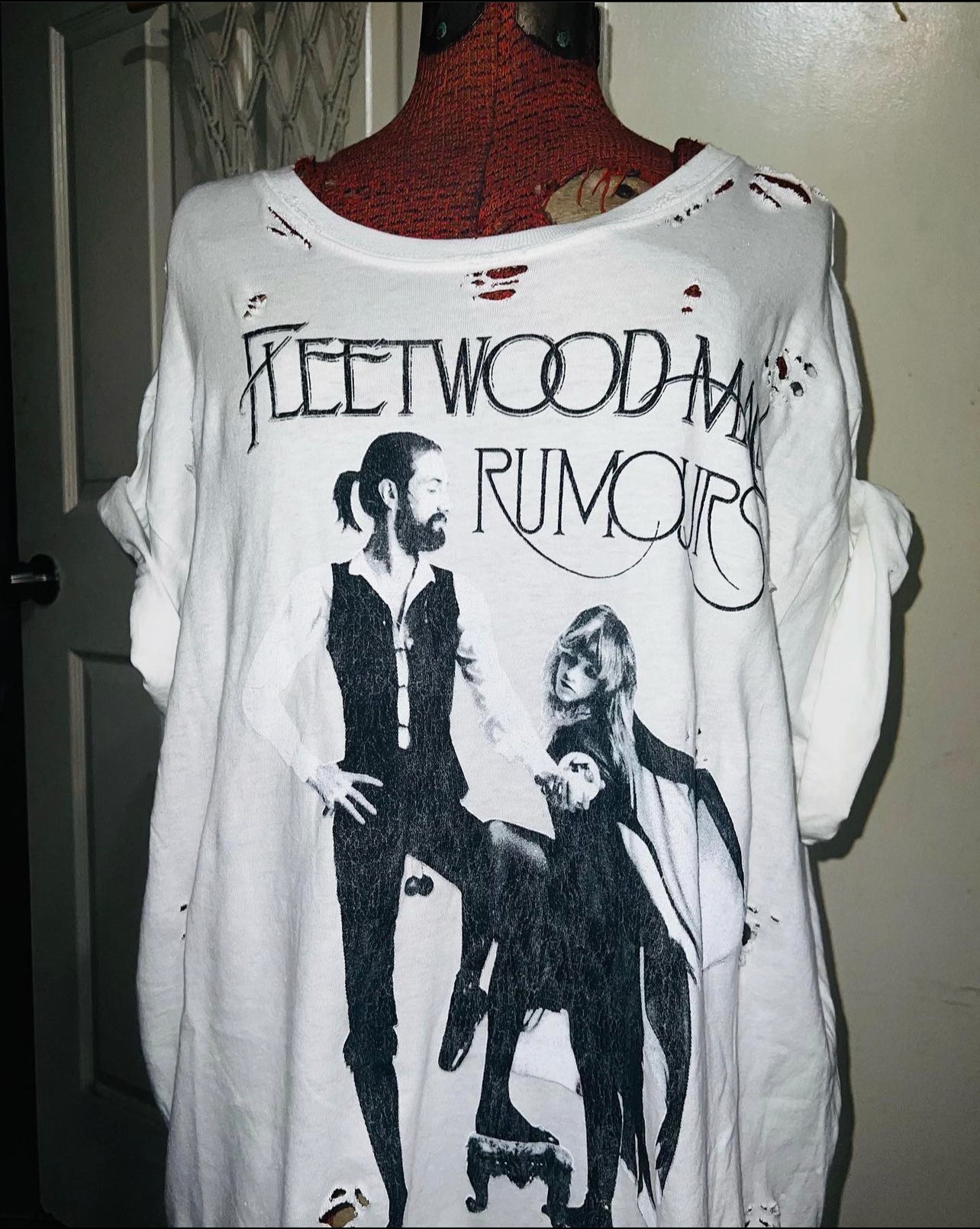 Fleetwood Mac “Rumors” Distressed Oversized Tee (customizable)