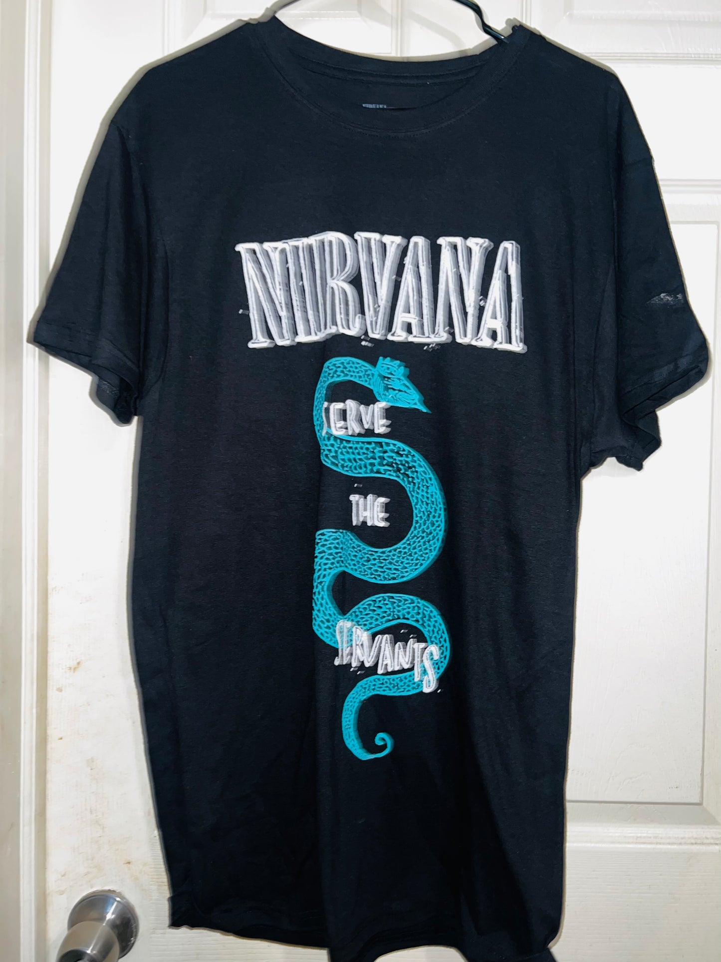 Nirvana “Servants” Oversized Distressed Tee