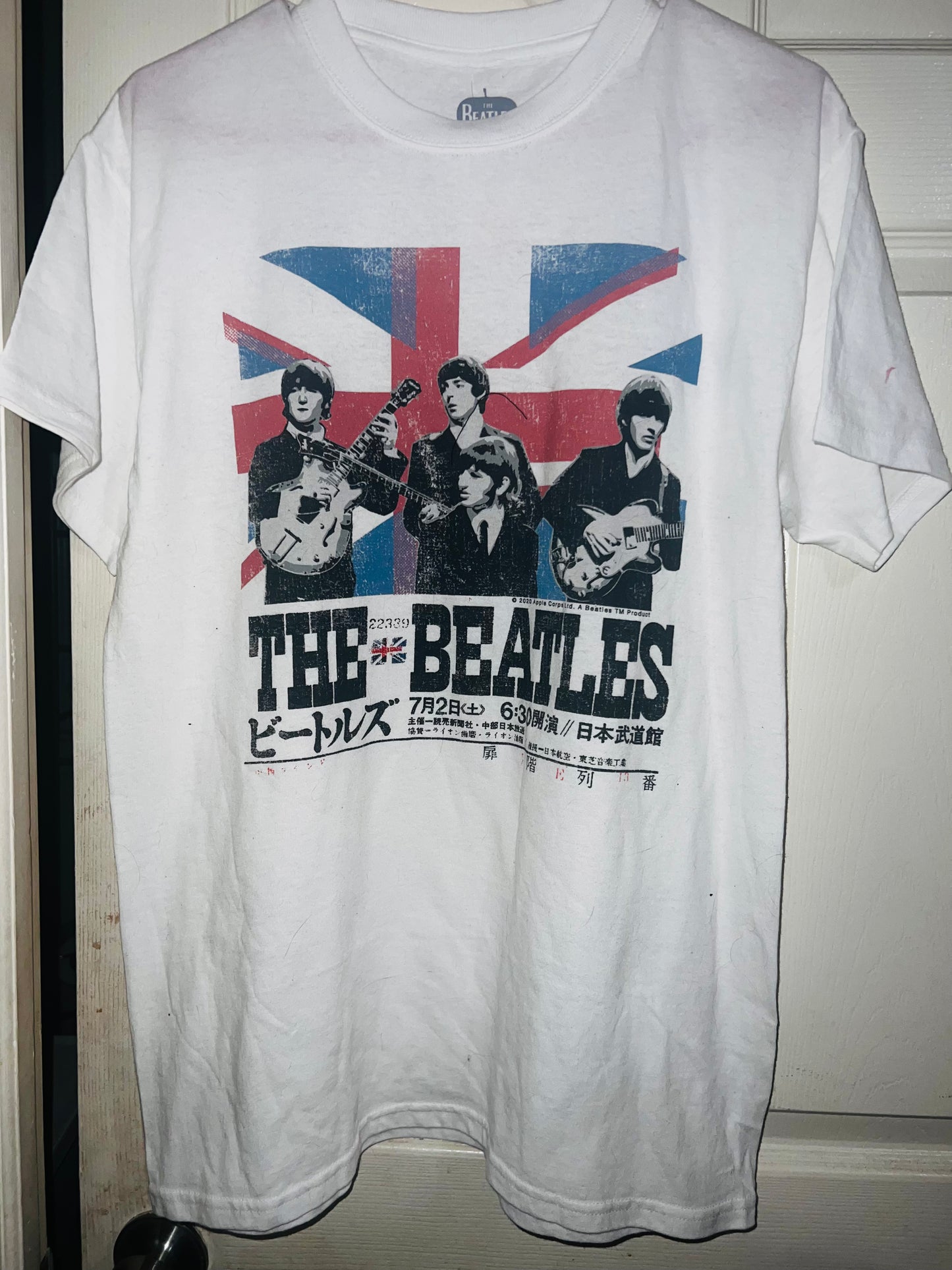 The Beatles Double Sided Oversized Distressed Tee