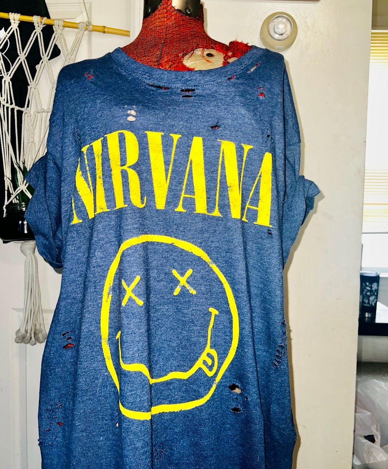 Nirvana Distressed Oversized Tee