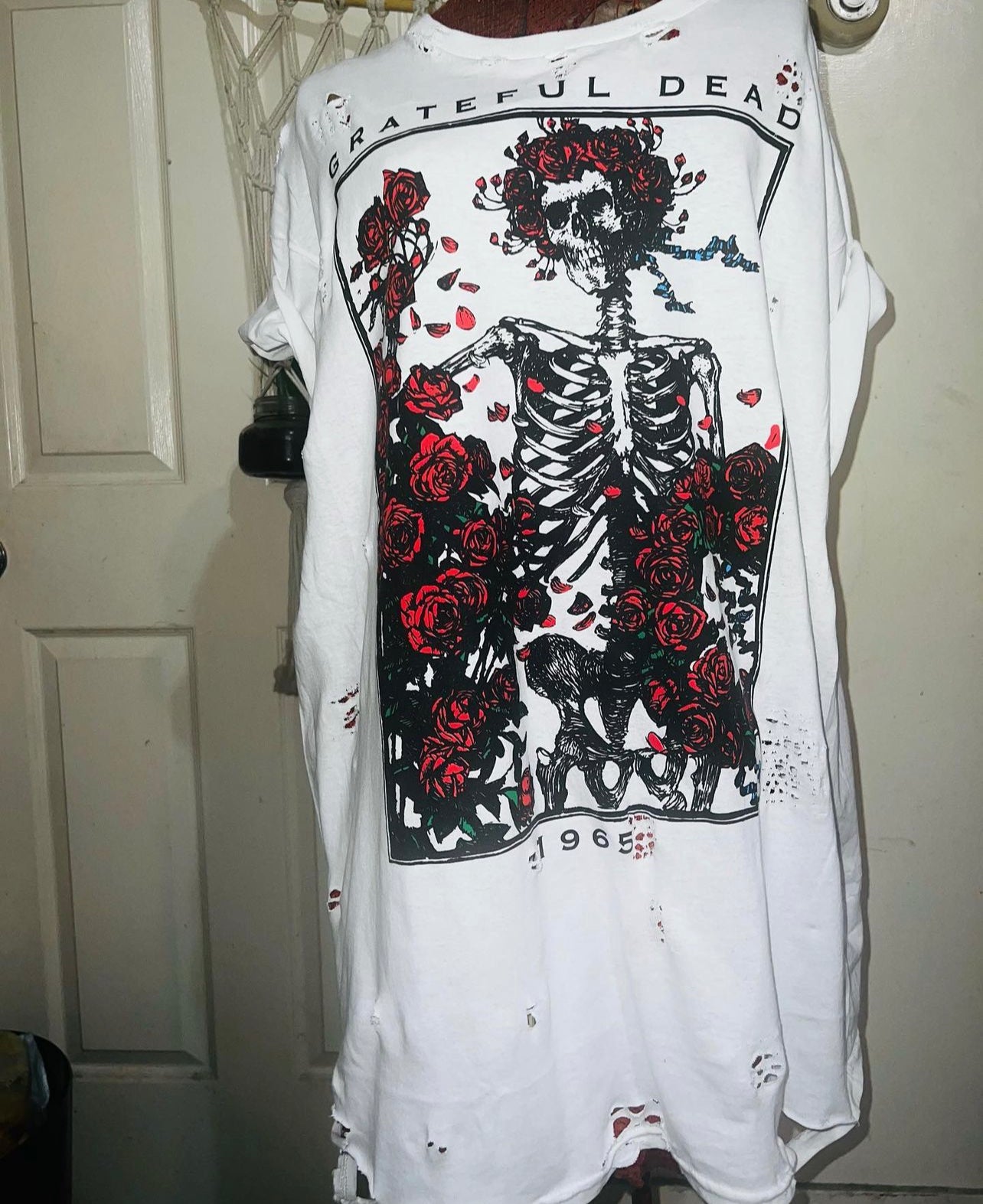 Grateful Dead 65 Roses Oversized Distressed Tee