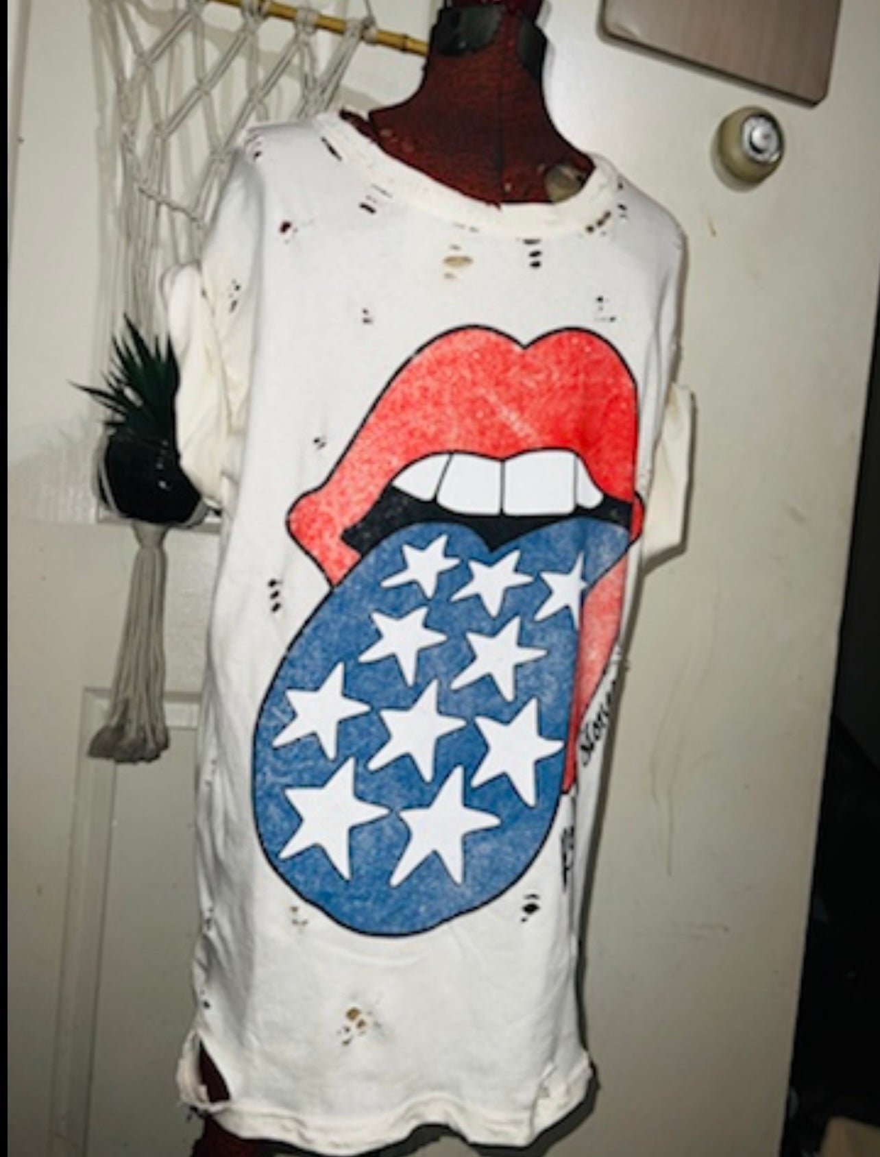 Rolling Stones Oversized Distressed Tee