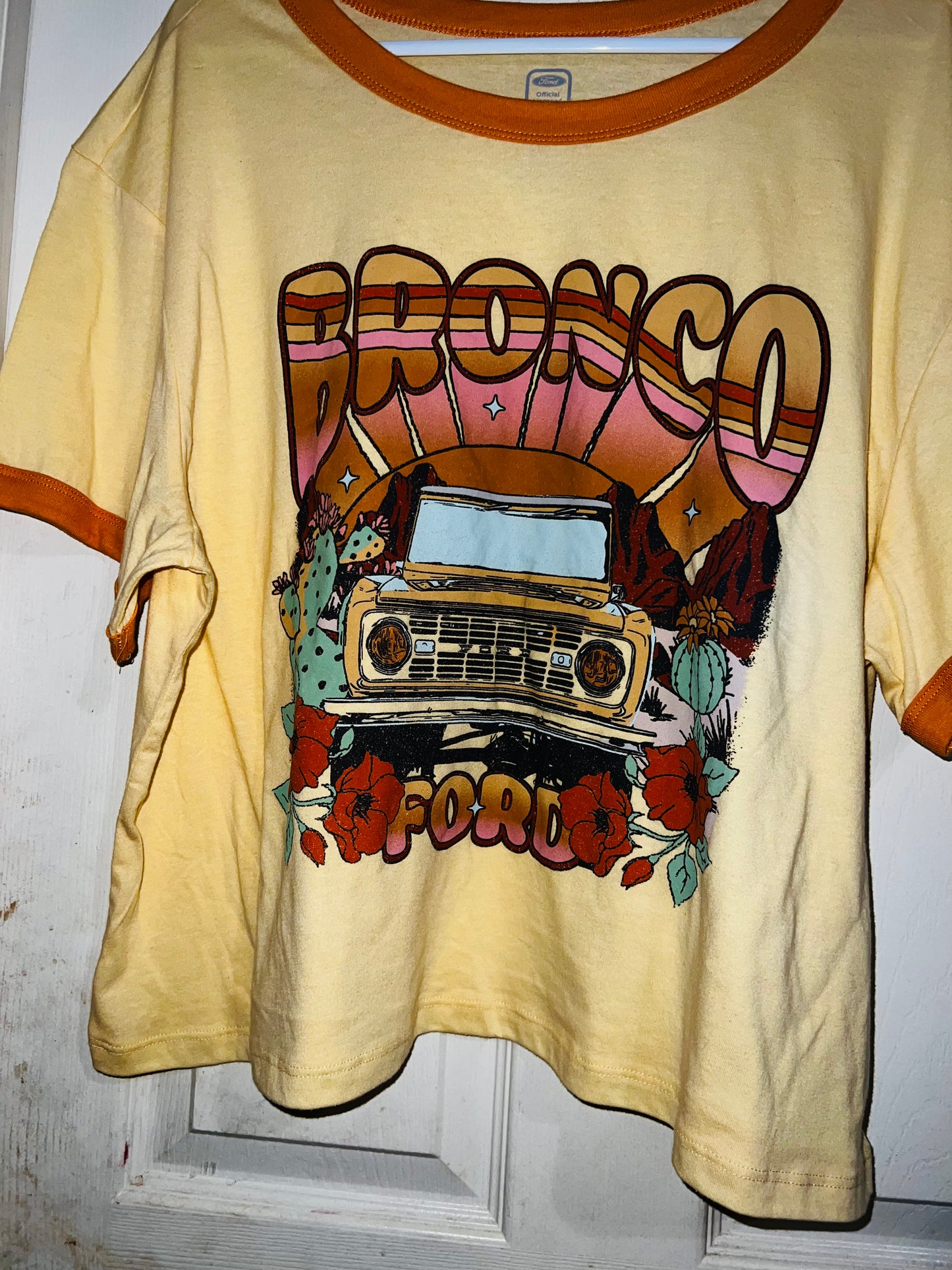 Ford Bronco 60’s Style Oversized Distressed Tee