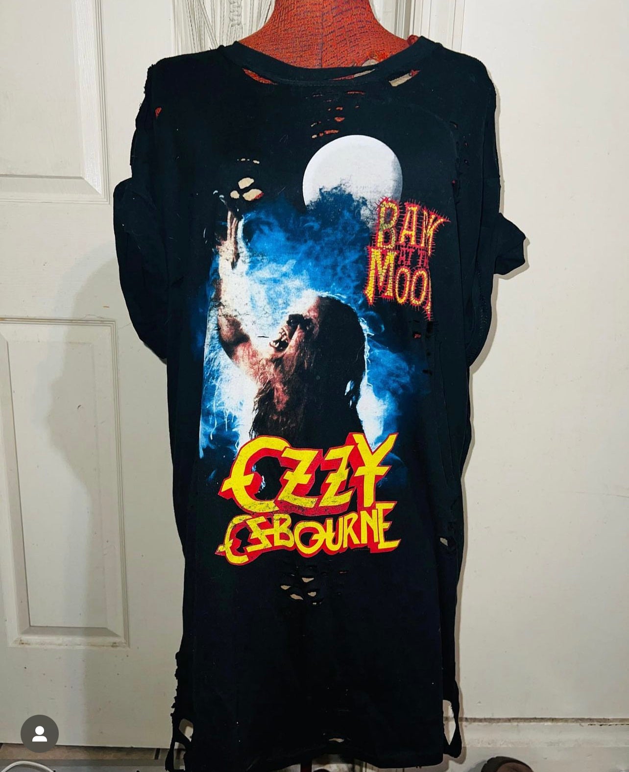 Ozzy Osbourne “Back at the Moon” Oversized Distressed Tee