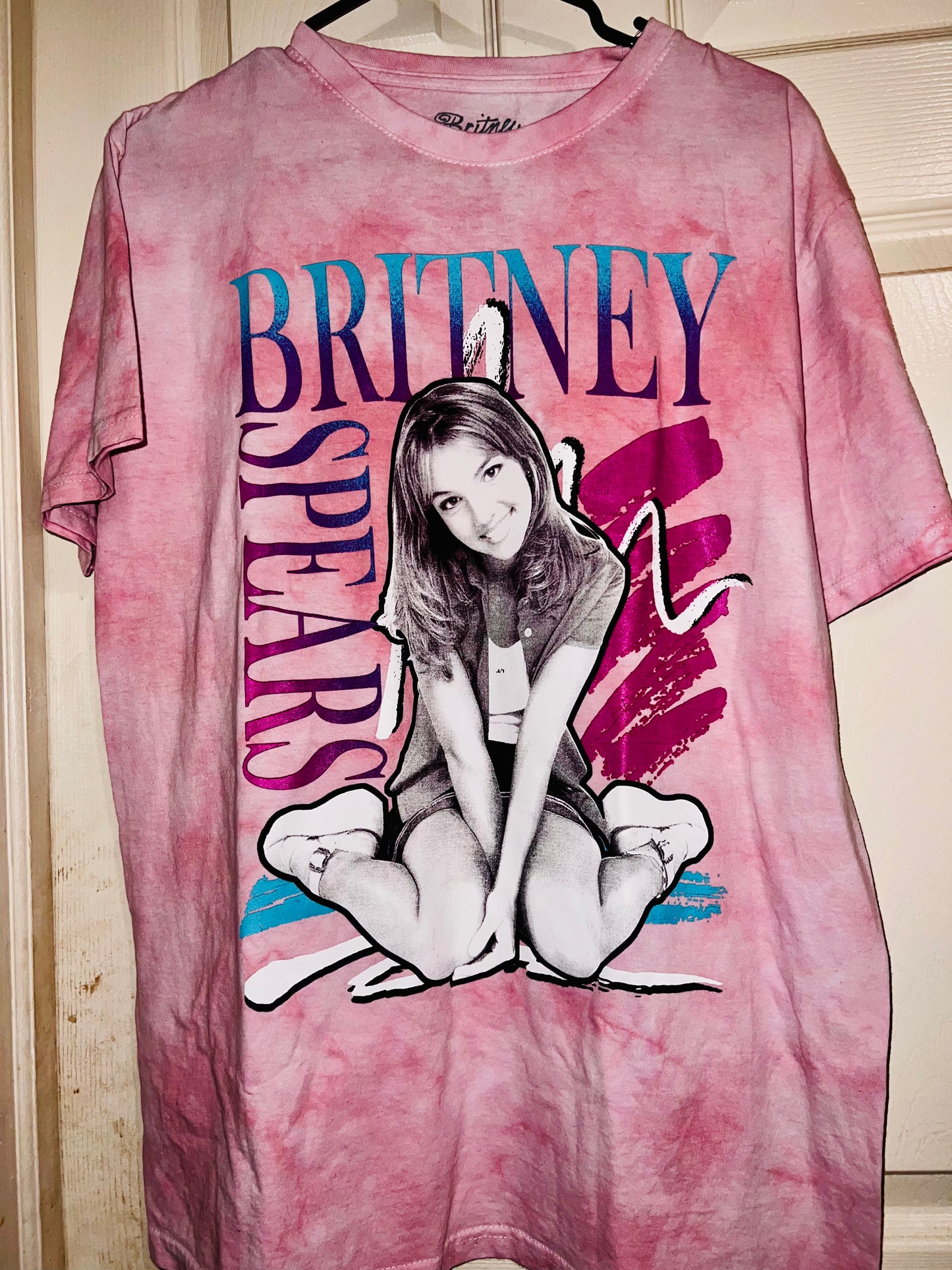 Britney Spears Tie Dye Oversized Distressed Tee