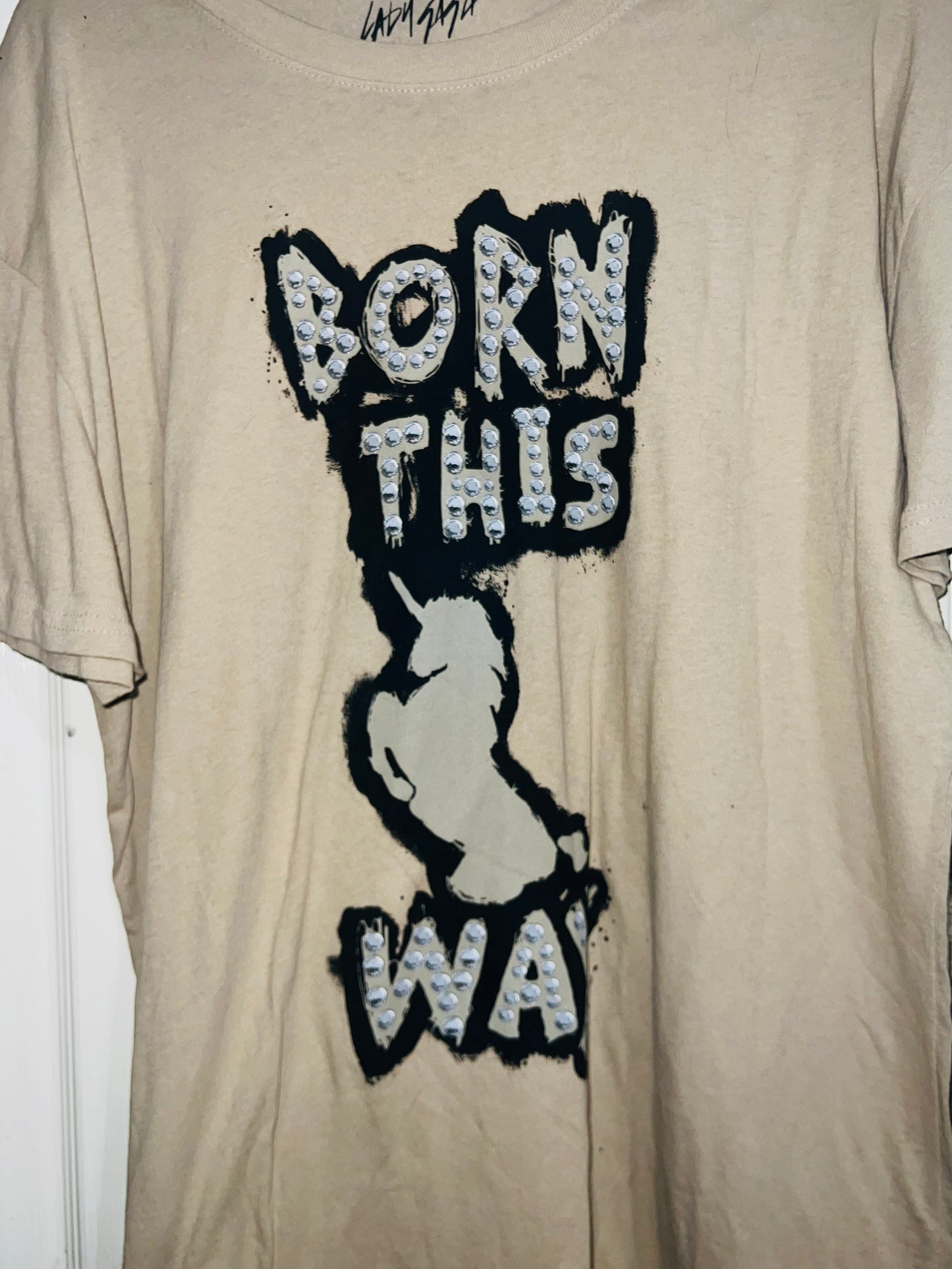 Lady Gaga Born This away Distressed Tee.