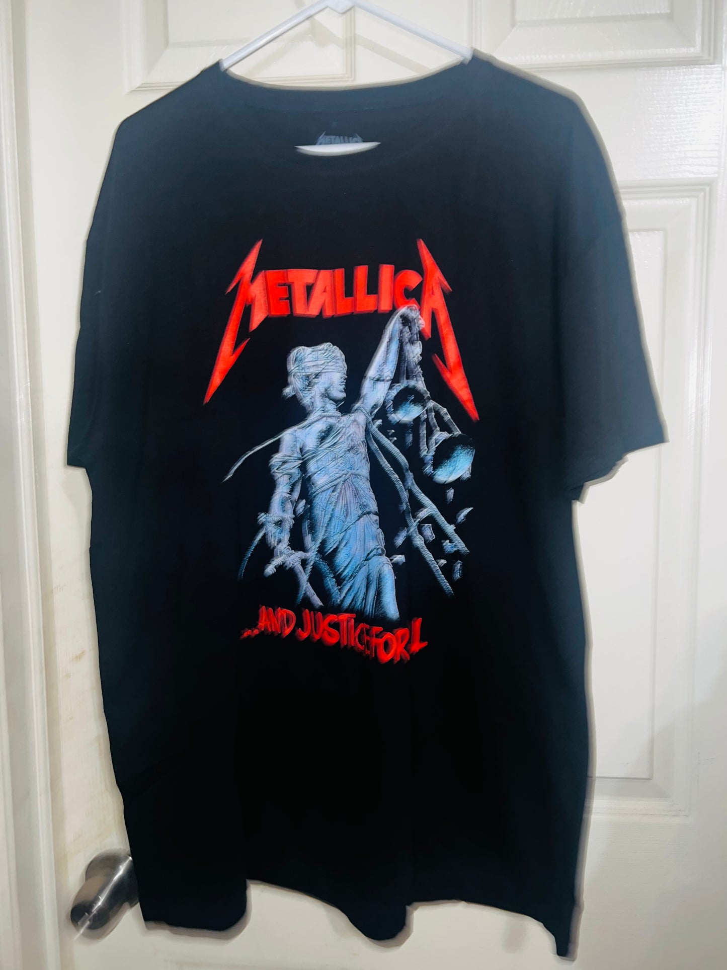 Metallica Justice Oversized Distressed Tee