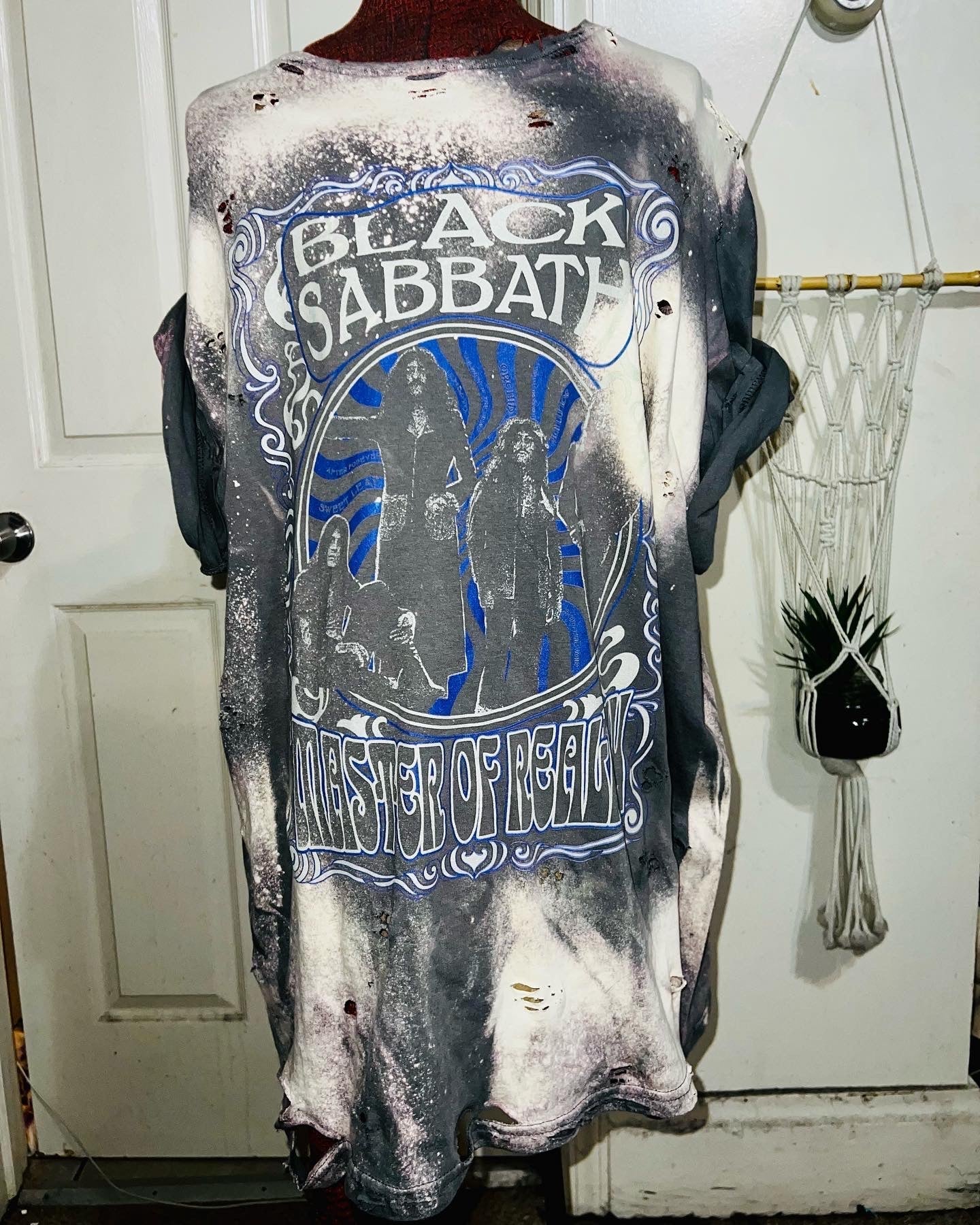 Black Sabbath Oversized Distressed Tee