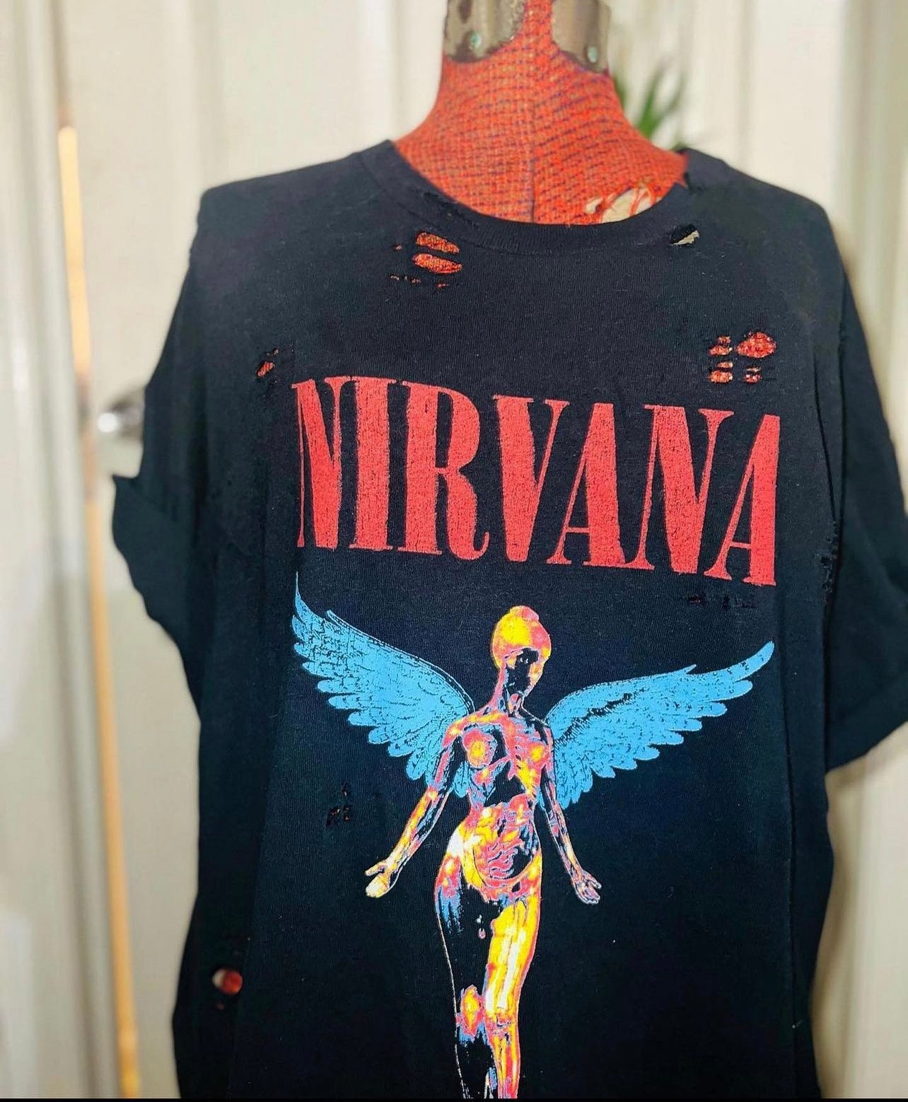 Nirvana Oversized Distressed Tee