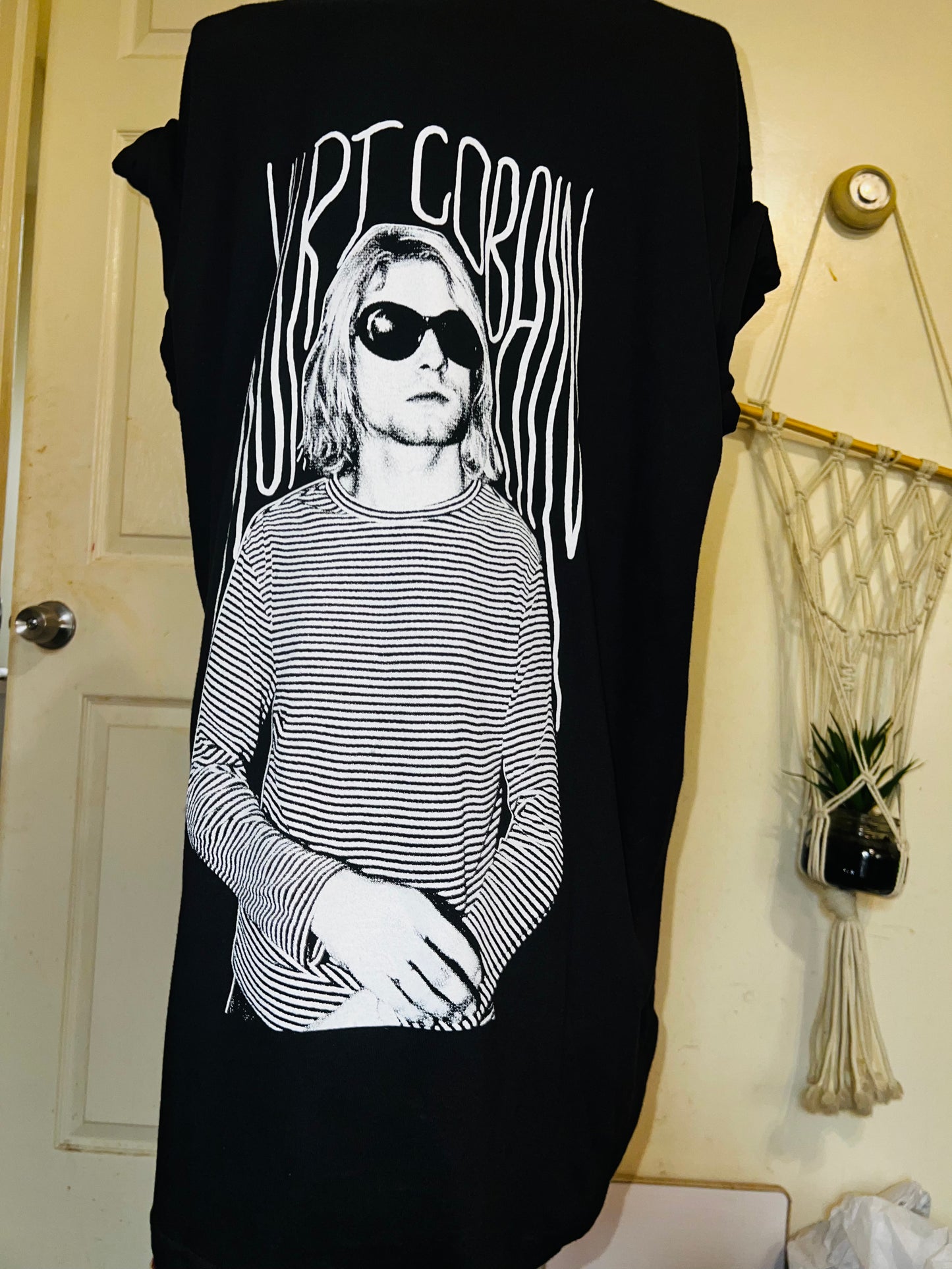 Kurt Cobain Oversized Distressed Tee