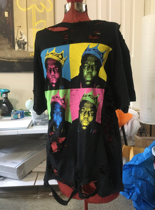 Biggie Smalls Distressed Oversized Tee