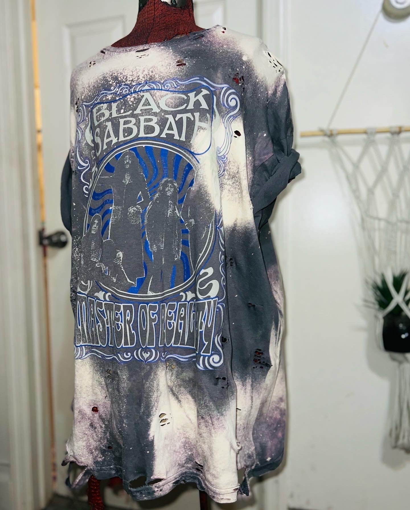 Black Sabbath Oversized Distressed Tee