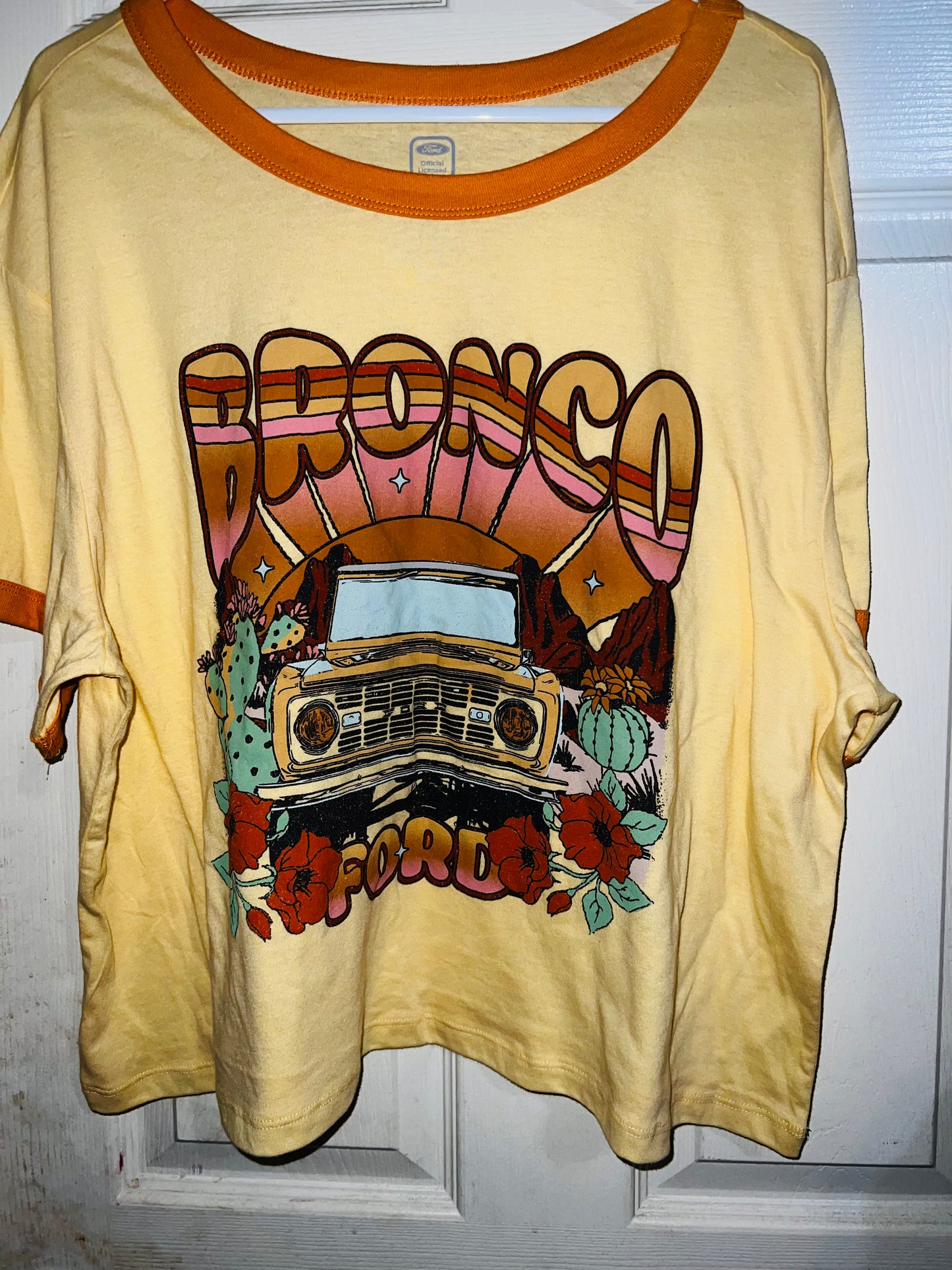 Ford Bronco 60’s Style Oversized Distressed Tee