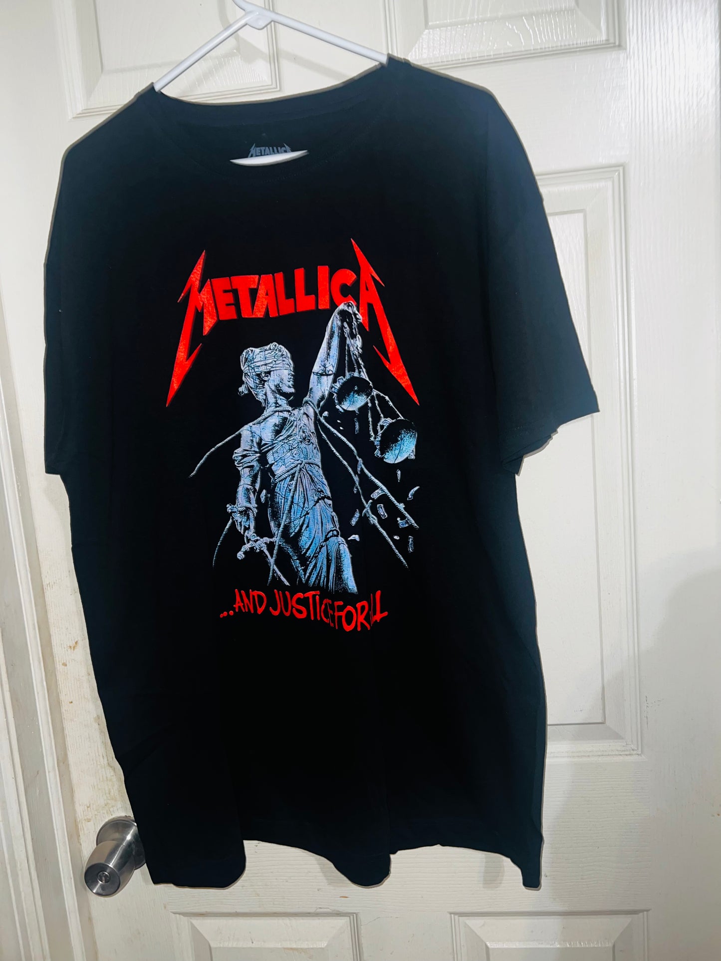 Metallica Justice Oversized Distressed Tee