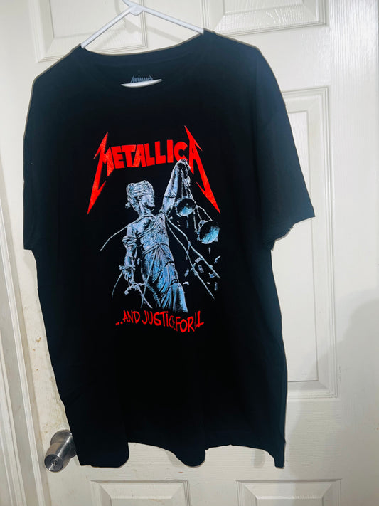 Metallica Justice Oversized Distressed Tee